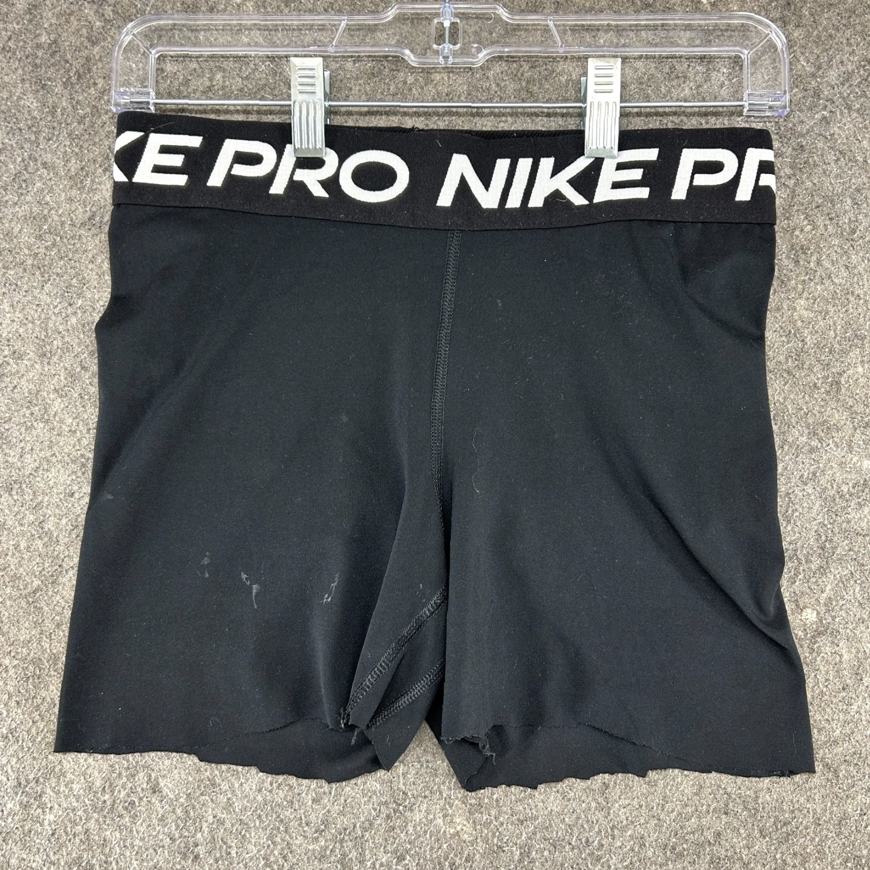Nike Nike Shorts Womens Medium Black Pro Spellout Compression Solid Logo Dri Fit Logo Size 32" / US 10 / IT 46 - 2 Thumbnail