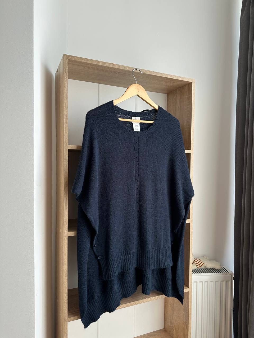 Japanese Brand × Vintage Vintage Hartford Wool Blue Poncho Sweater Size US M / EU 48-50 / 2 - 6 Thumbnail