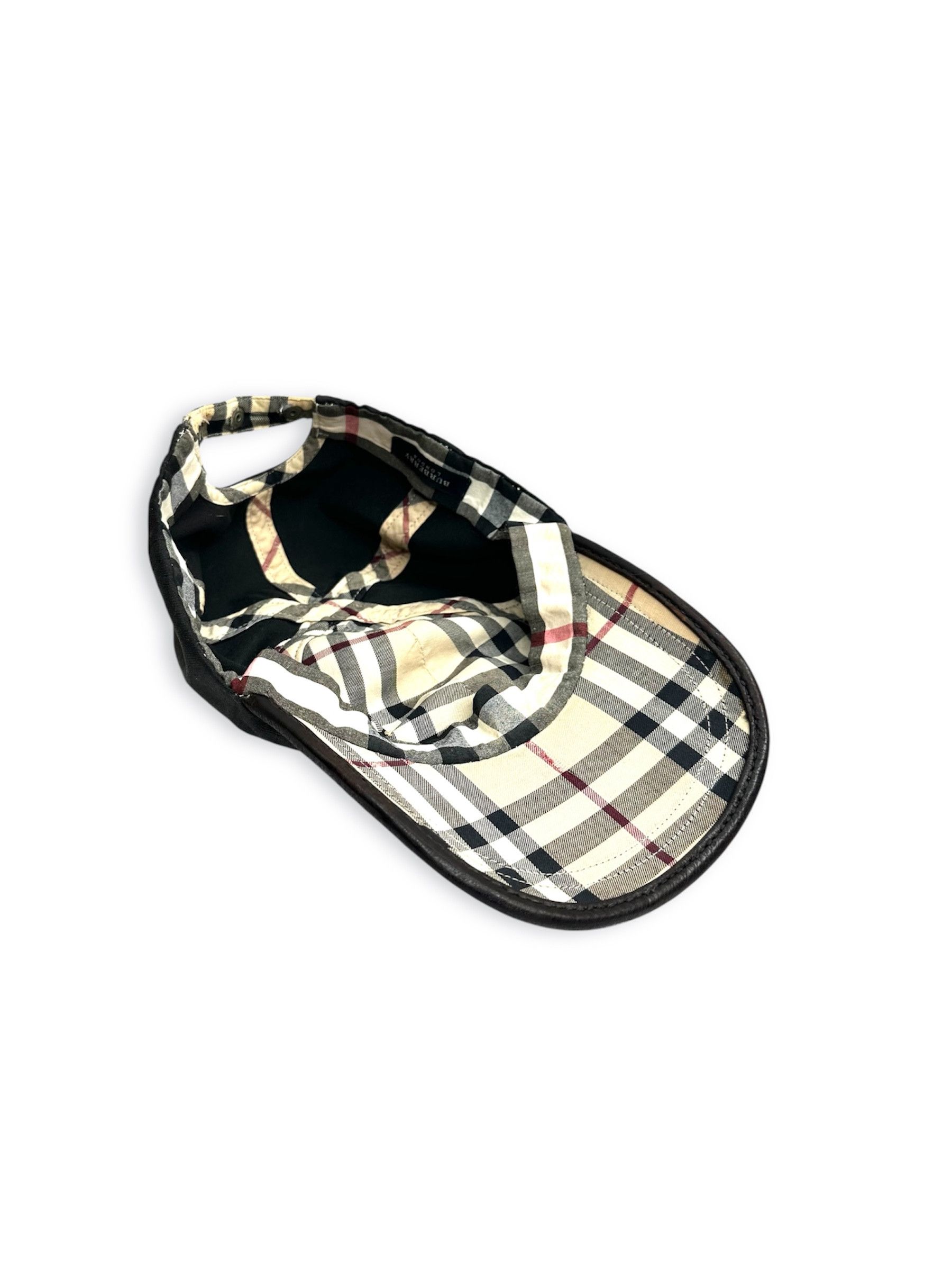 Burberry Burberry checkered inside leather visor vintage cap Size ONE SIZE - 5 Thumbnail