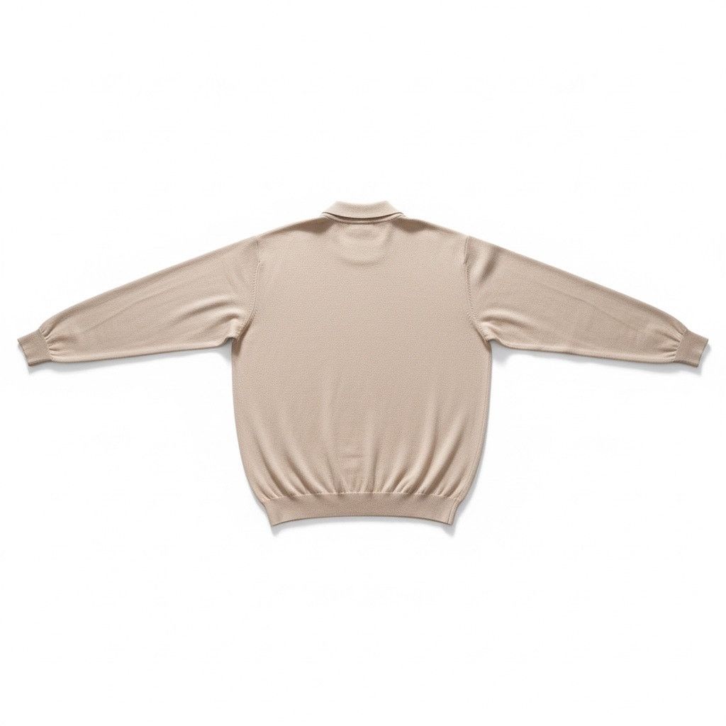 Baracuta Baracuta L preppy ivory mock neck silk cotton blend sweater Size US L / EU 52-54 / 3 - 2 Thumbnail