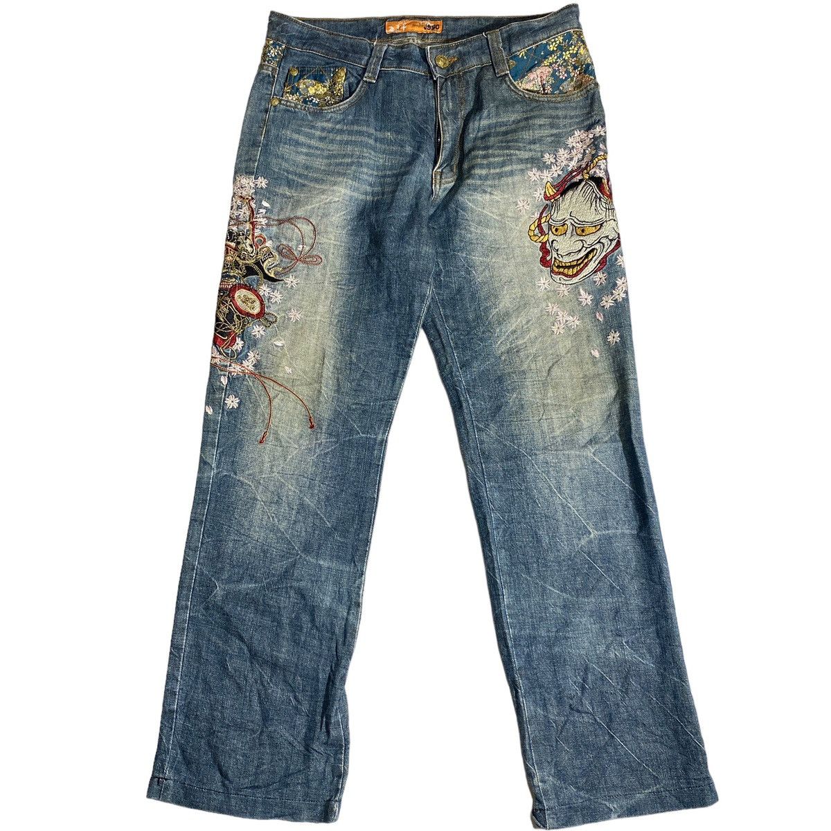 image of 20471120 x If Six Was Nine Nippon Denim Embroidery in Blue, Men's (Size 33)