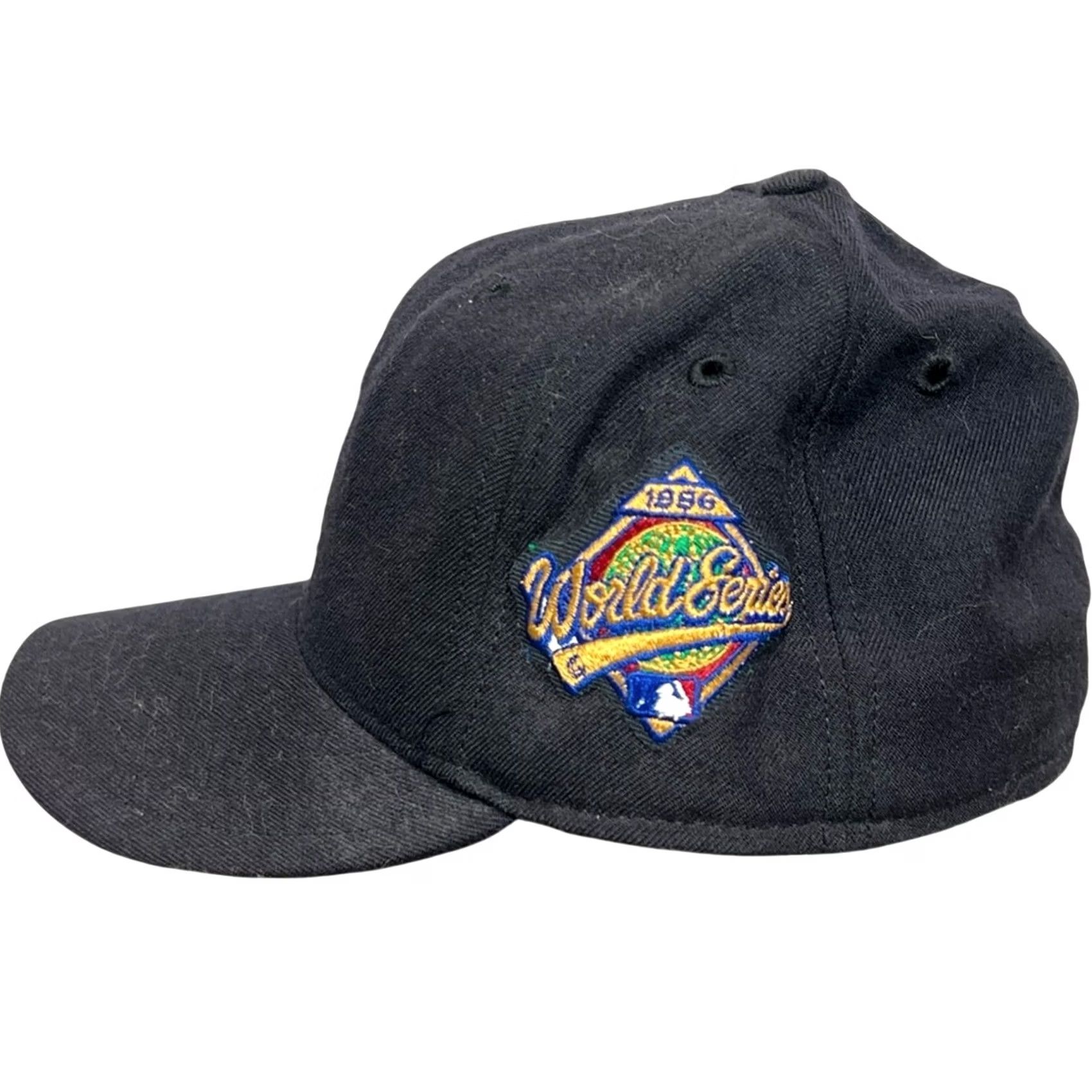 New Era VINTAGE New Era Pro Model Hat Yankees MLB Diamond Collection Wool Fitted 7 1/8 Blue Baseball Cap Men Mens Size ONE SIZE - 2 Thumbnail