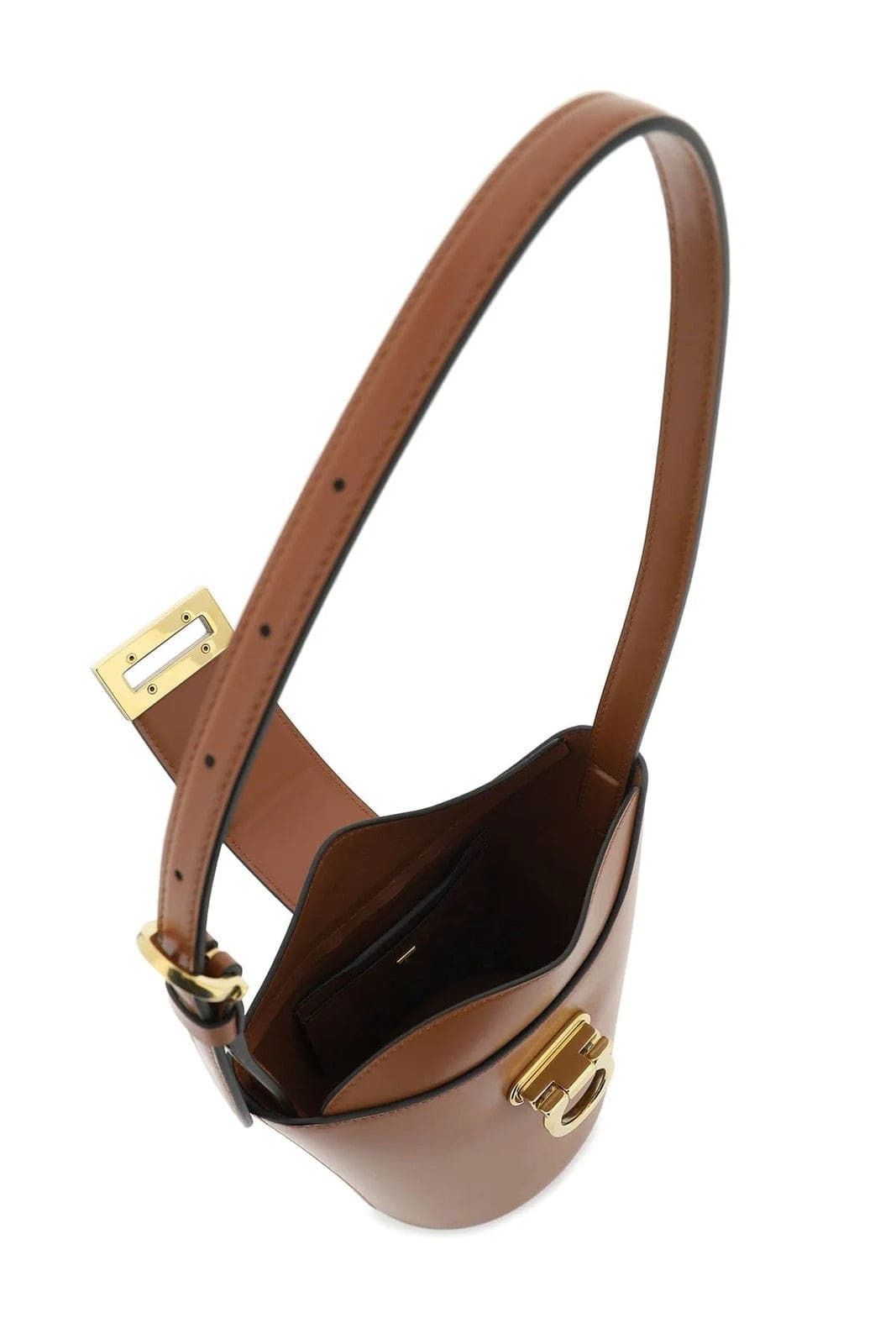 Salvatore Ferragamo o1s1rm0924 Size: OS / Trifolio Small Shoulder Bag in Brown Size ONE SIZE - 4 Thumbnail