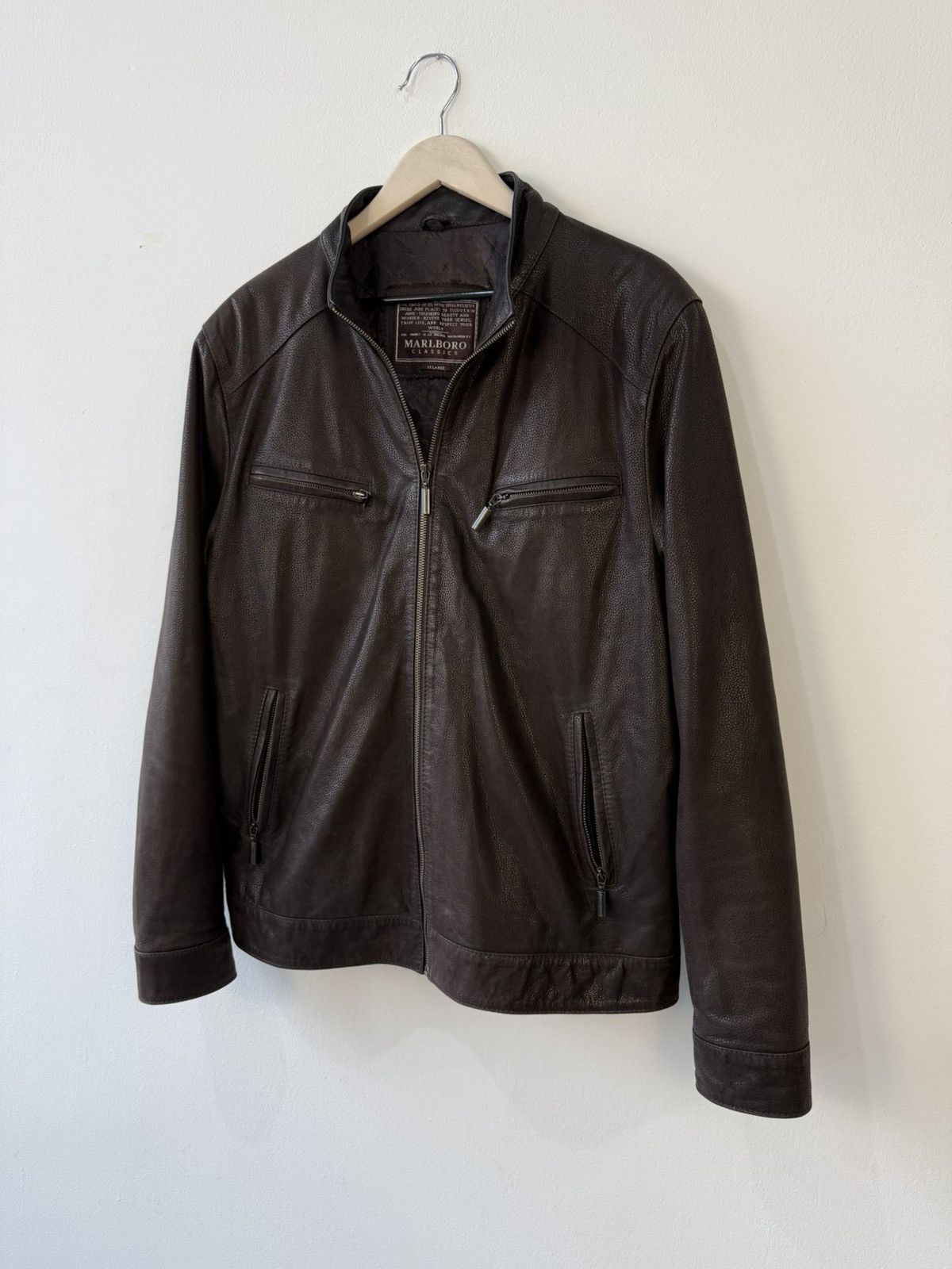 Marlboro Classics Malboro Classics Vintage 90s Brown Leather Jacket Size US XXL / EU 58 / 5 - 3 Thumbnail