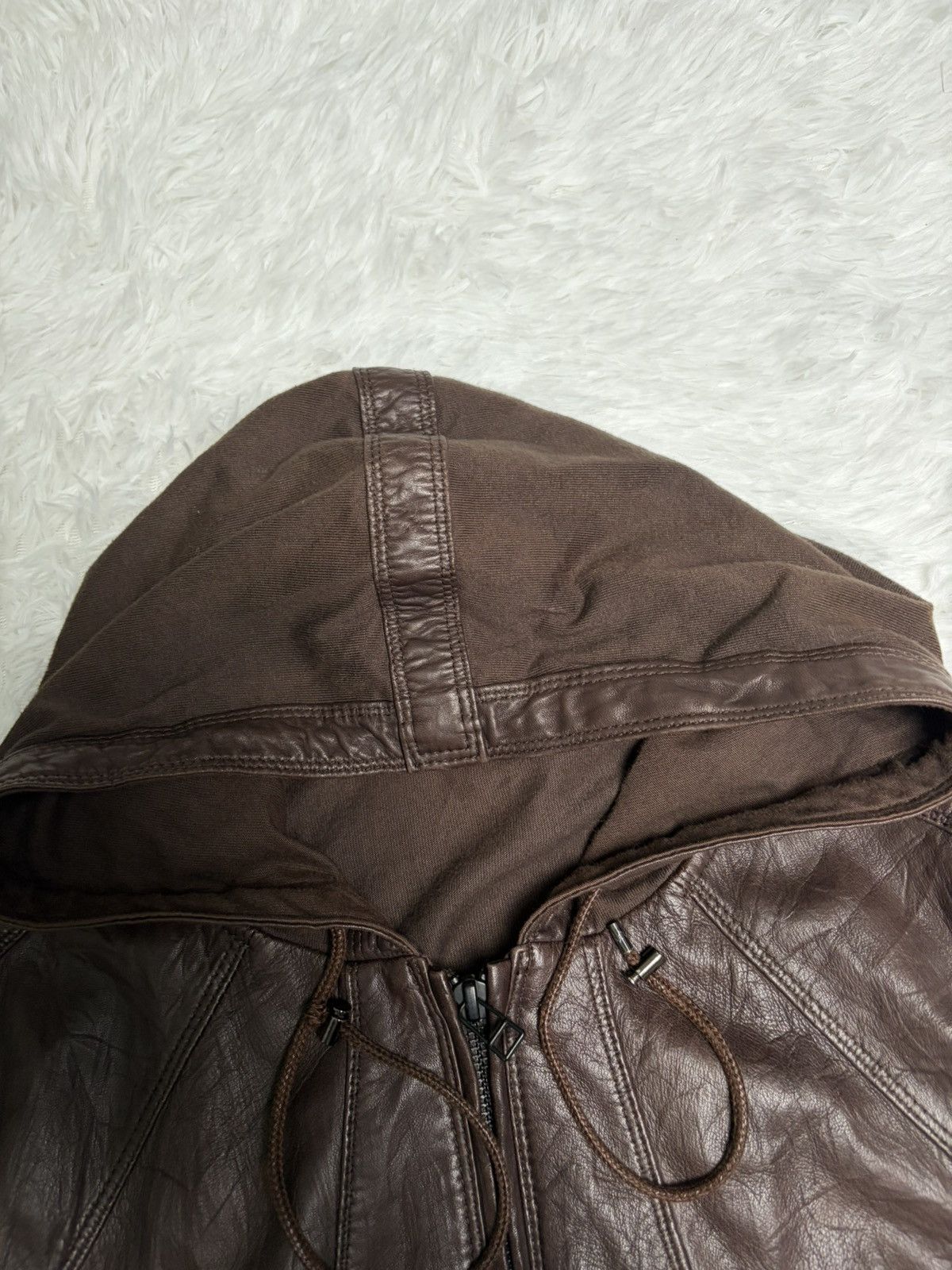 If Six Was Nine Rare Custom Culture hybrid leather jacket Size US XXS / EU 40 - 3 Thumbnail