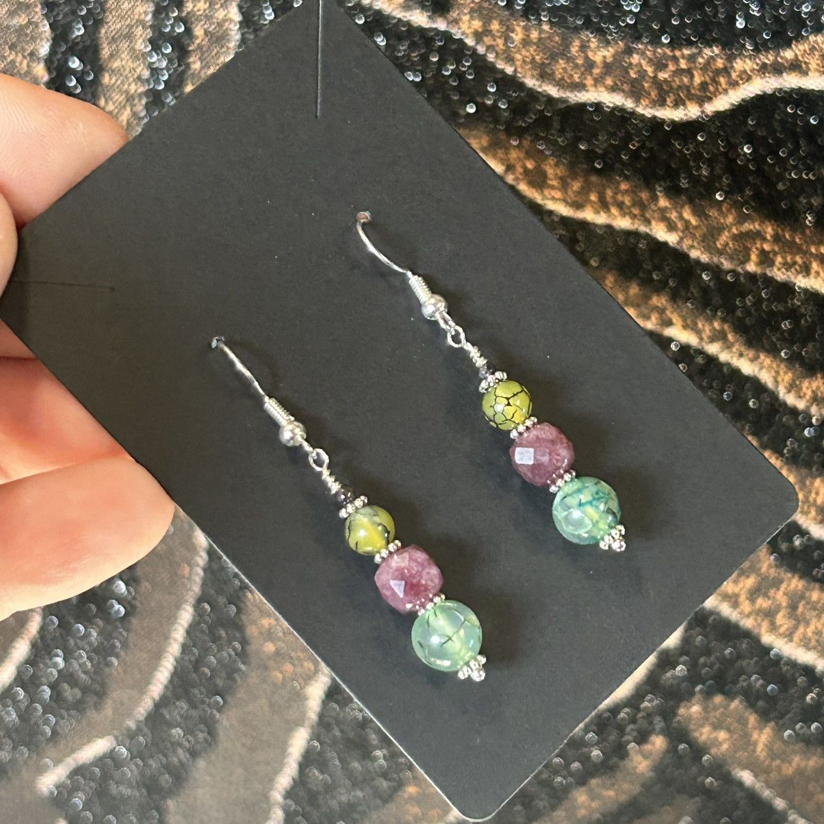 Handmade Handcrafted elegant square cut almandine garnet earrings Size ONE SIZE - 1 Thumbnail