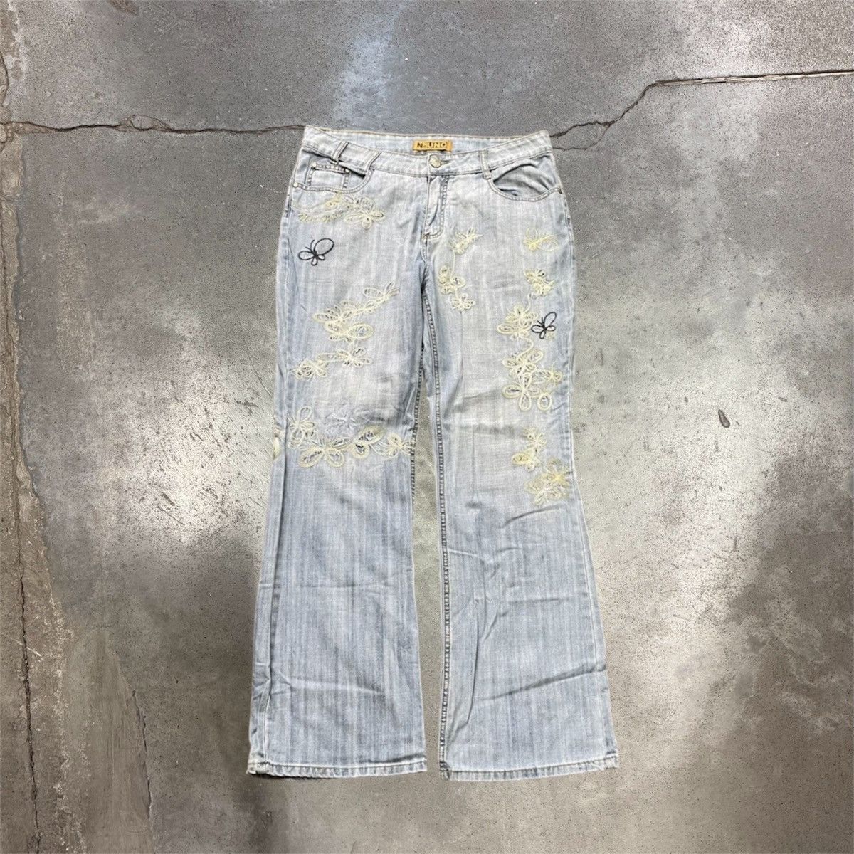 Vintage Vintage Y2K Baggy Flared Jeans 90s Distressed Skate Grunge Size 36" / US 14 / IT 50 - 1 Thumbnail