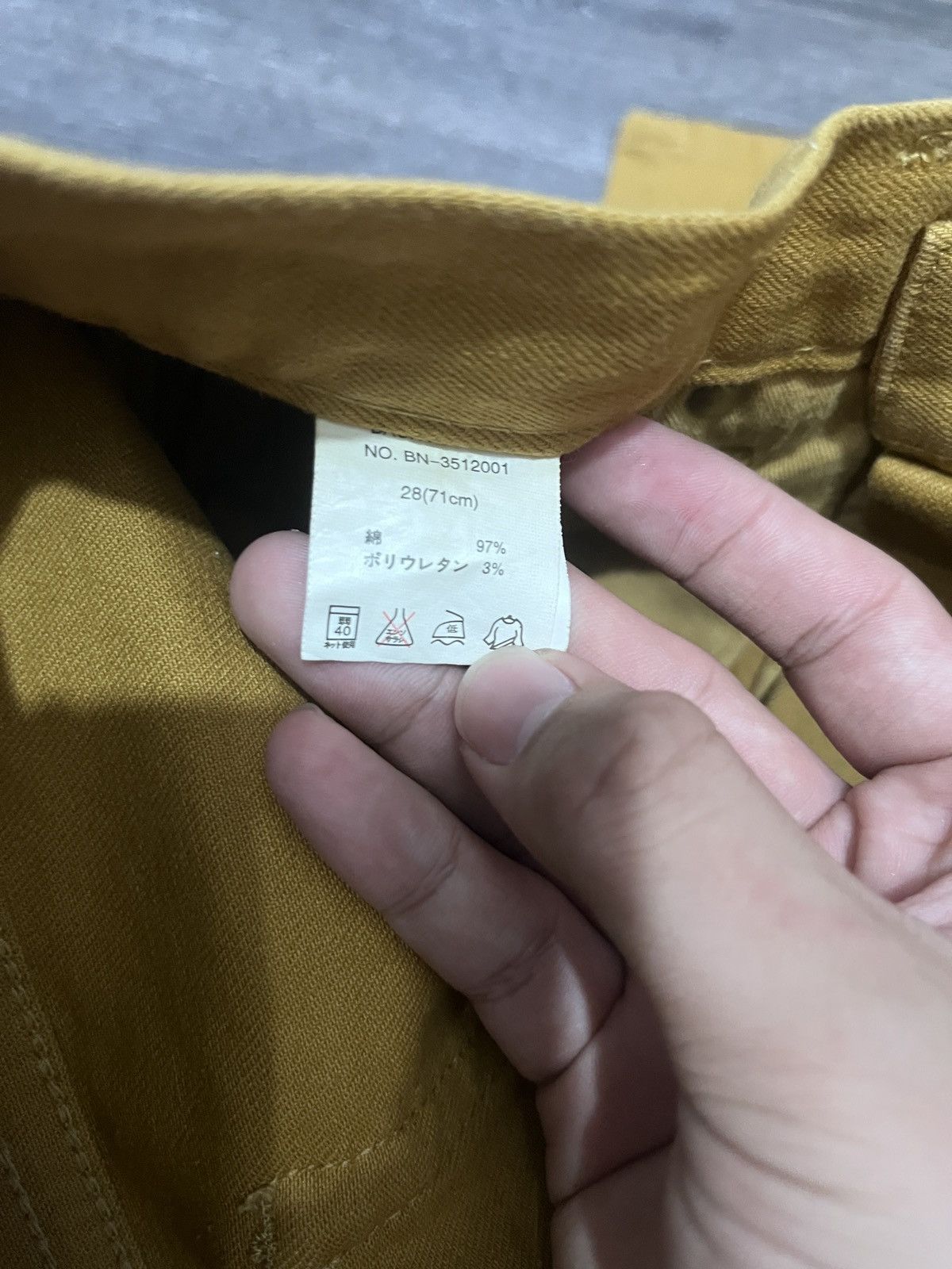 Hysteric Glamour × Japanese Brand × Tornado Mart Back Number Color Denim Edition (Mustard Yellow) Size US 30 / EU 46 - 10 Thumbnail