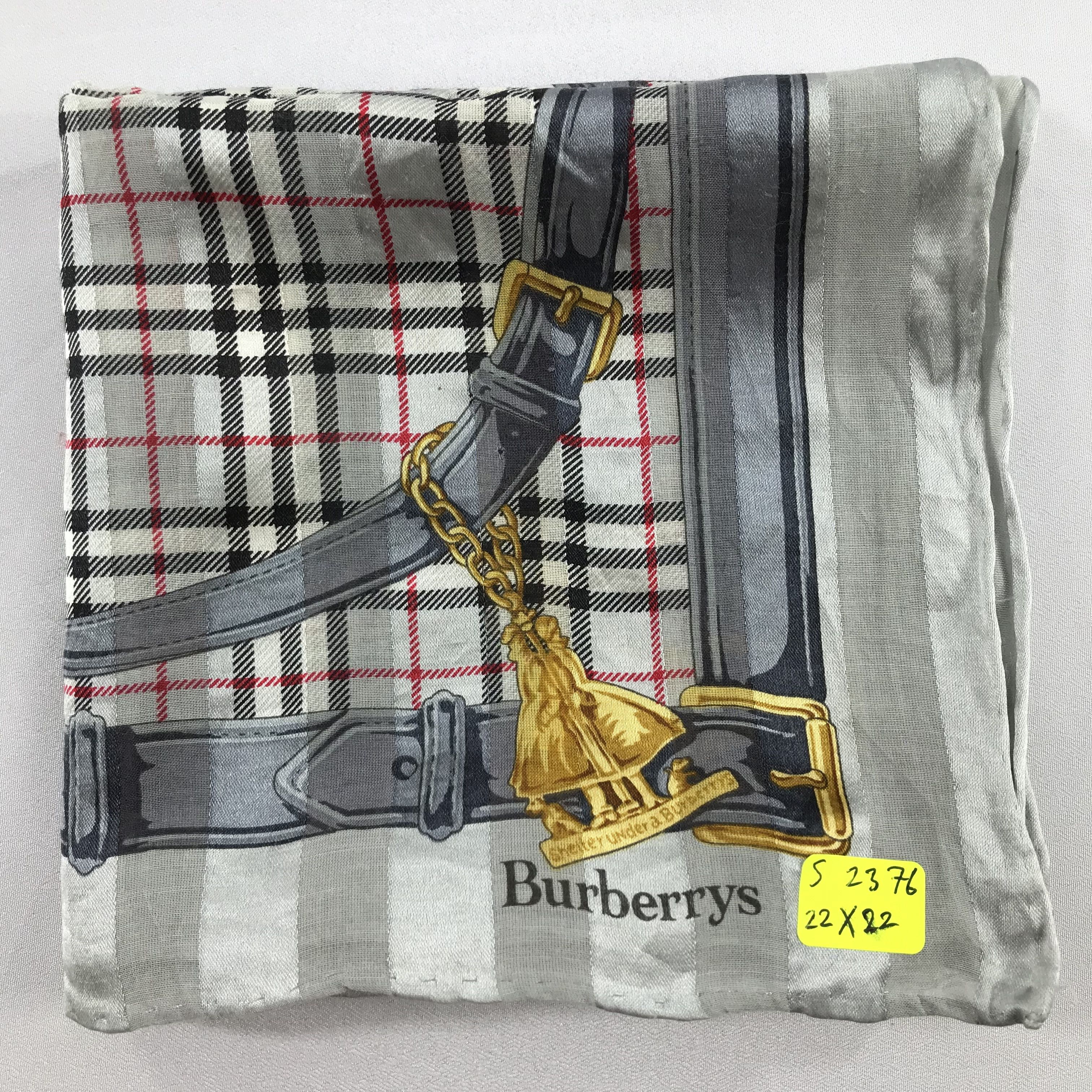 Burberry × Vintage Burberry Bandana / Handkerchief / Neckerchief - S2376 Size ONE SIZE - 5 Thumbnail