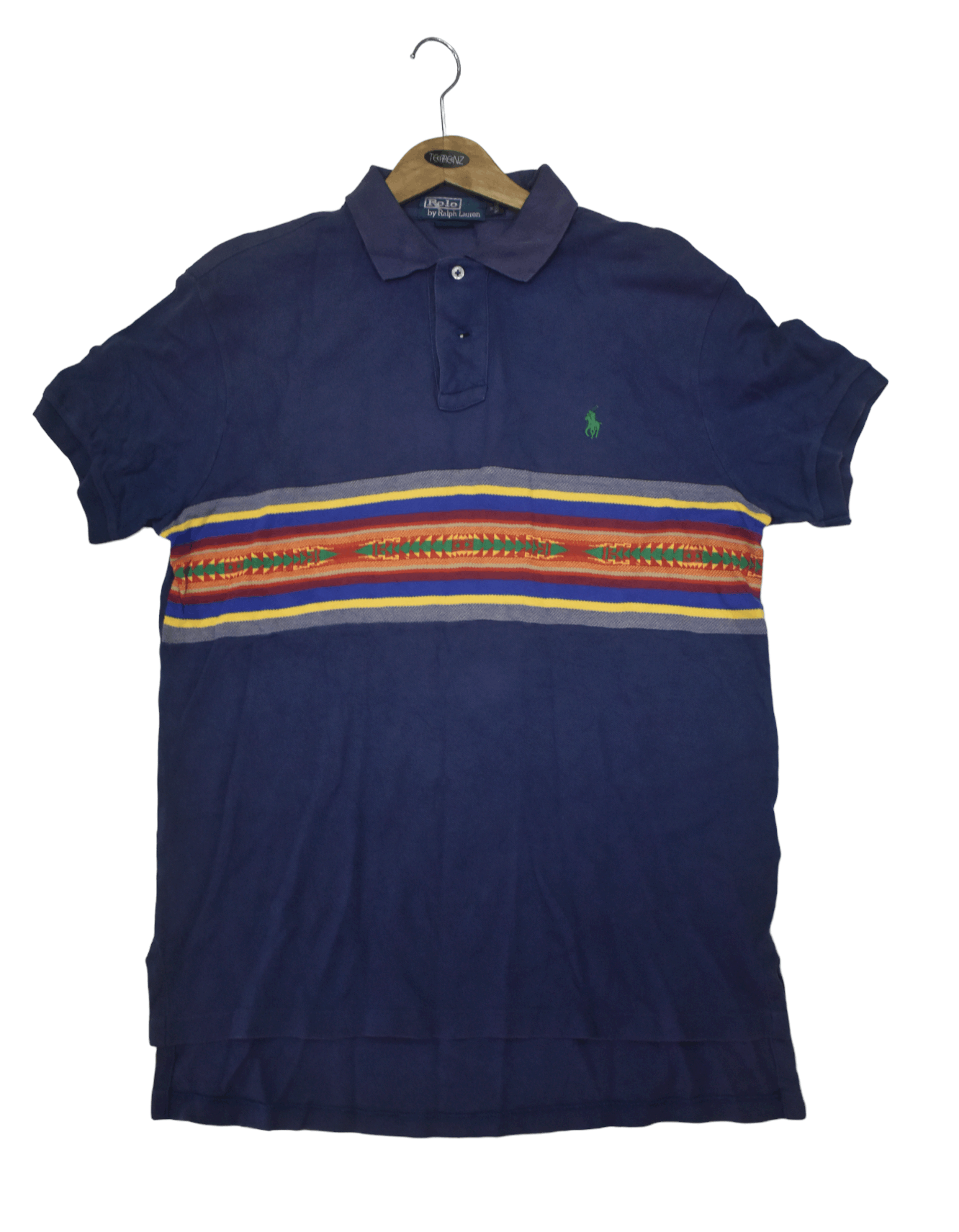 Polo Ralph Lauren × Vintage Vintage Polo Ralph Lauren Stripe Polo Size US M / EU 48-50 / 2 - 1 Thumbnail