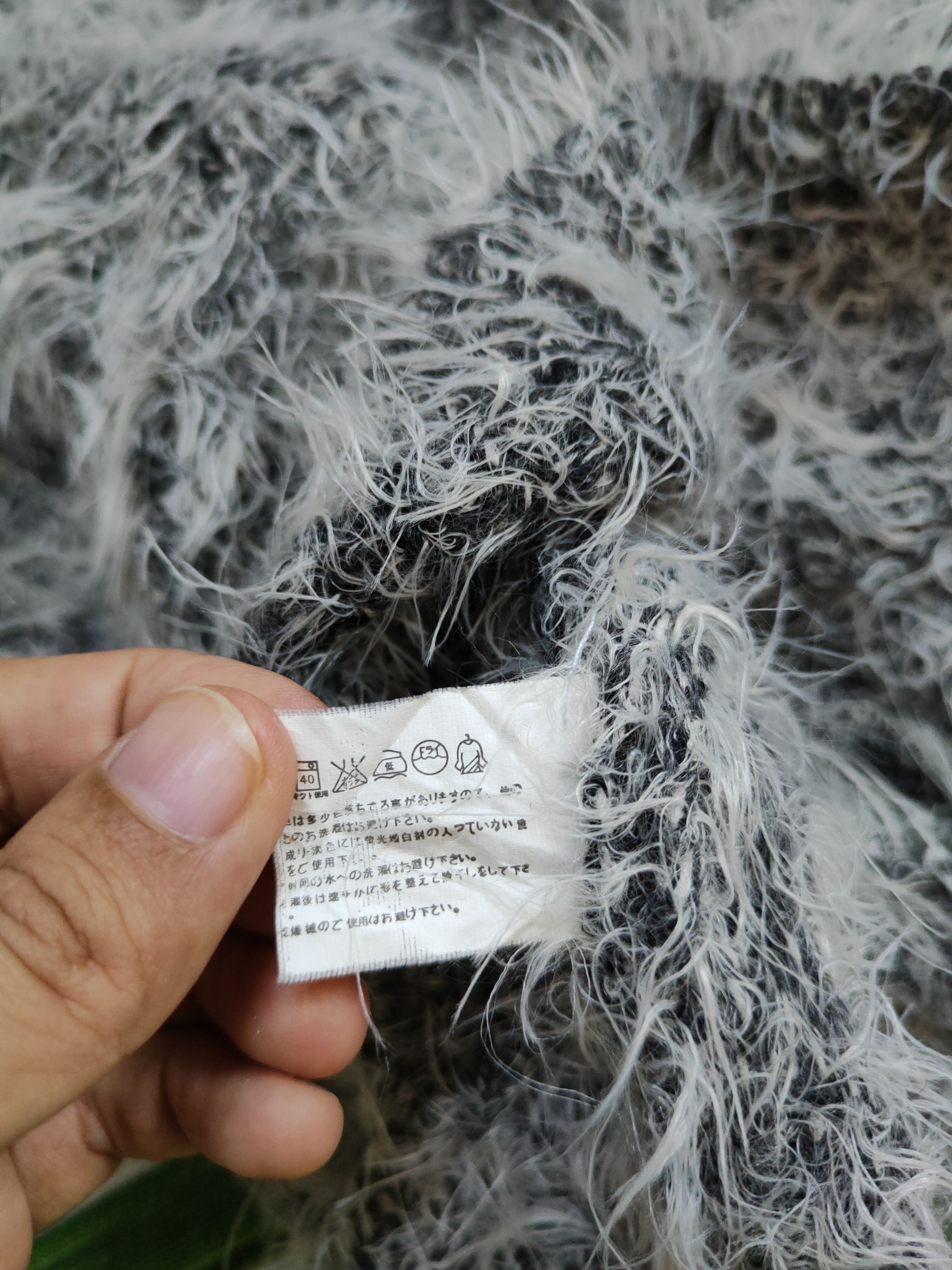 Aran Isles Knitwear × Japanese Brand Japanese Brand White Black Fur Mohair Knitwear #S2102 Size M / US 6-8 / IT 42-44 - 11 Thumbnail