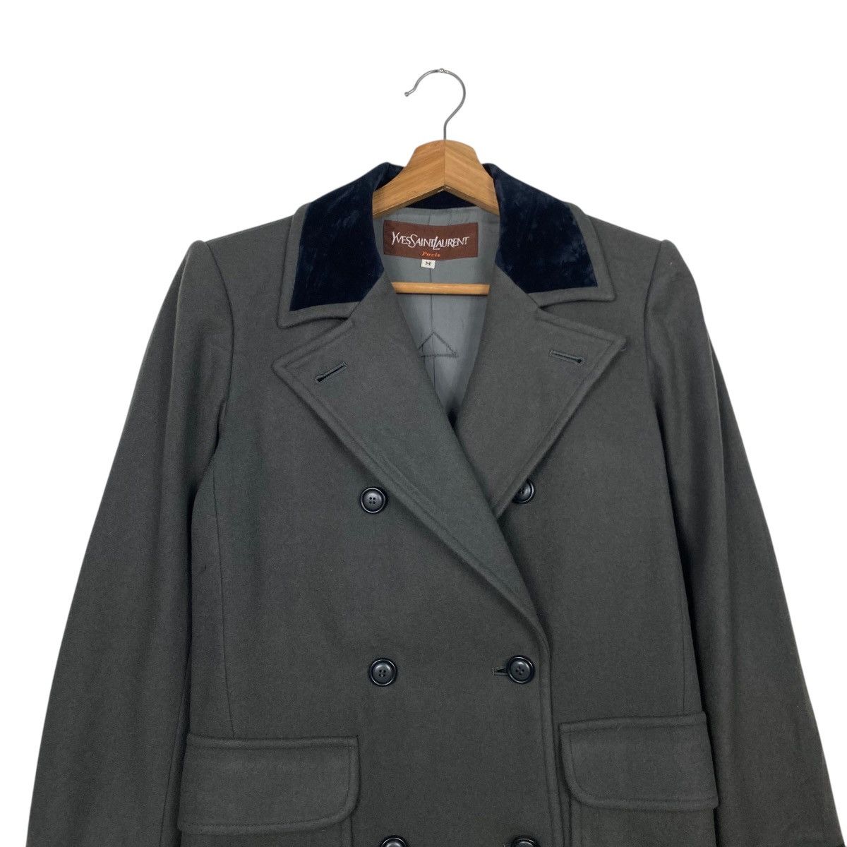 Yves Saint Laurent Yves Saint Laurent double breasted longcoat Size M / US 6-8 / IT 42-44 - 2 Thumbnail