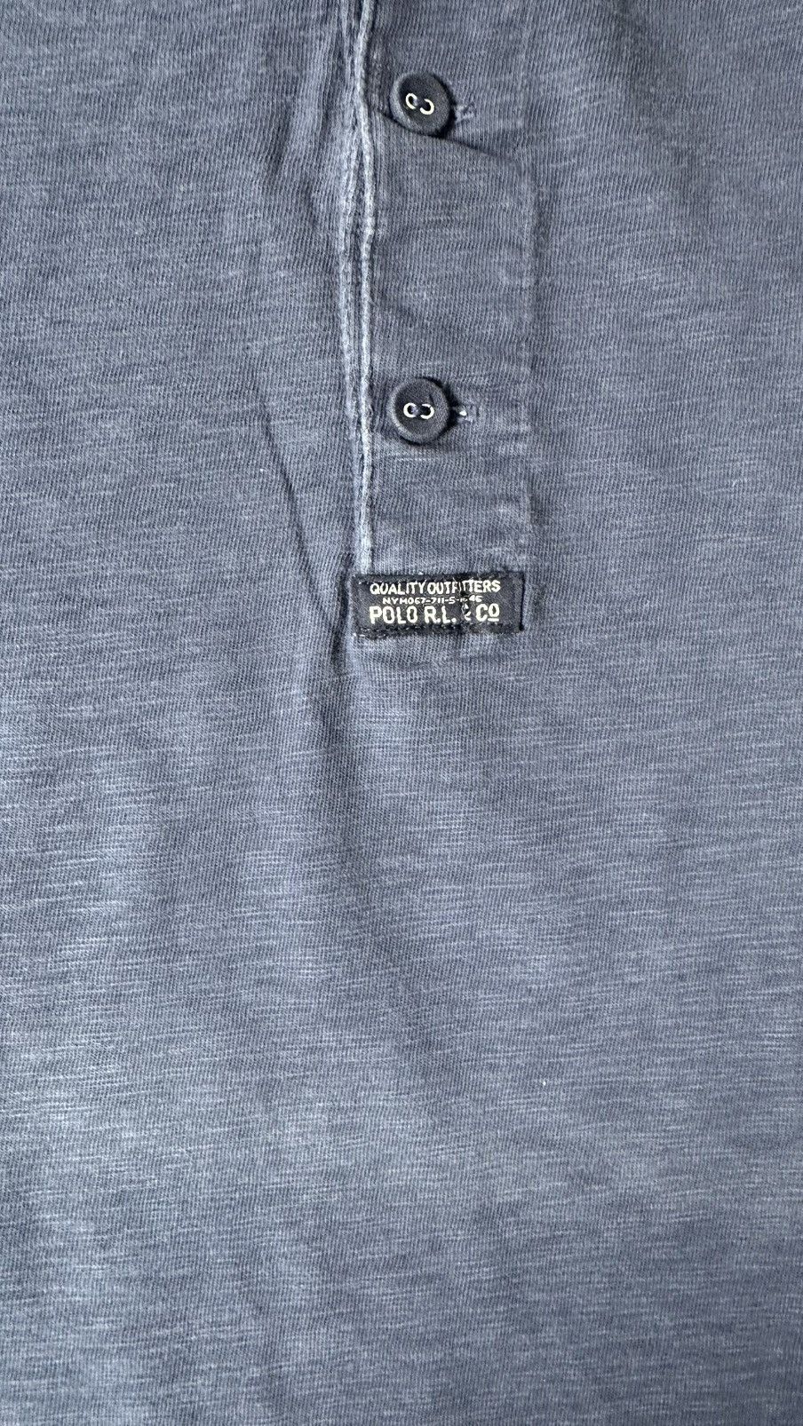 Polo Ralph Lauren VINTAGE POLO RALPH LAUREN WELL FADED LONG SLEEVE BUTTON TEE Size US L / EU 52-54 / 3 - 2 Thumbnail