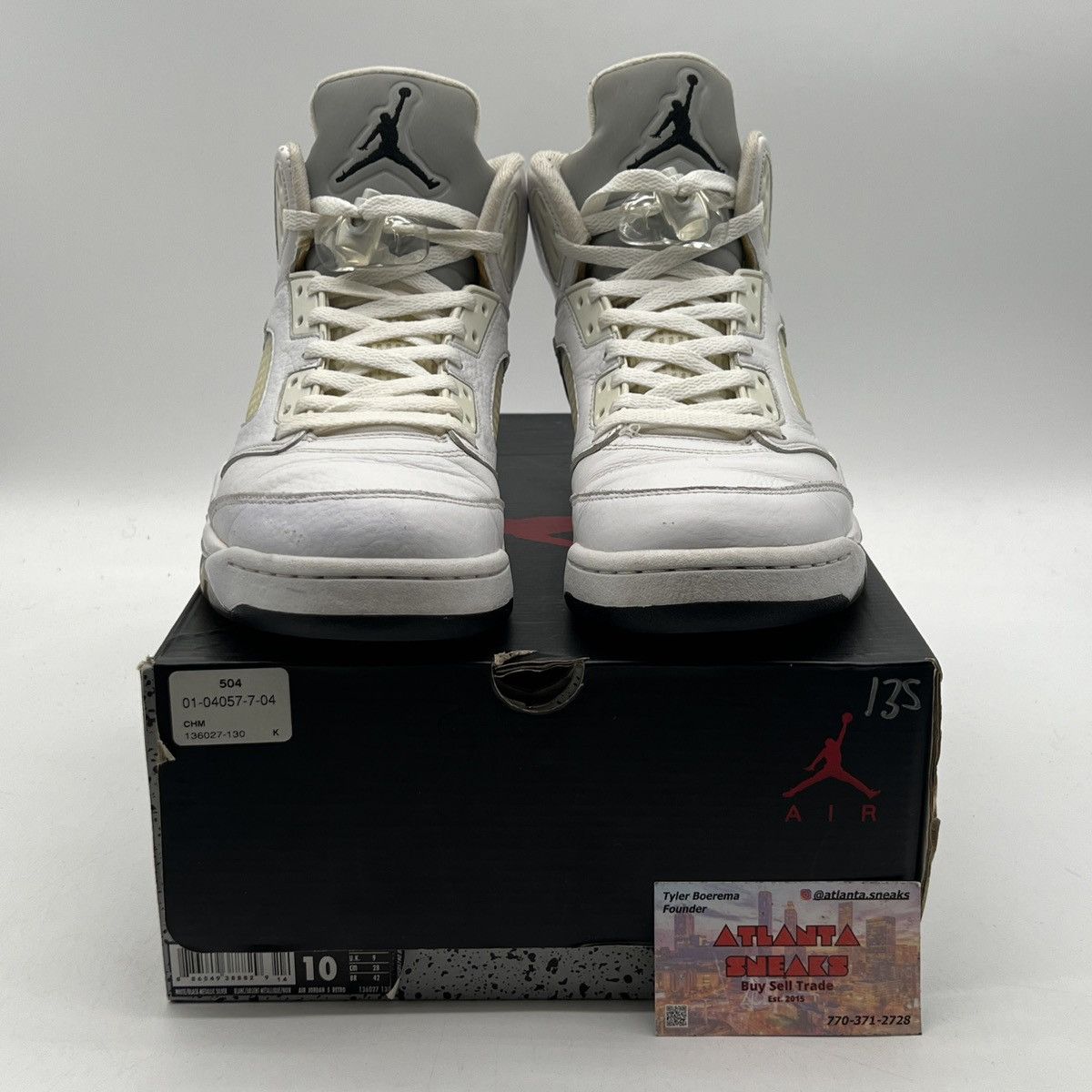 Jordan Brand Air Jordan 5 metallic white Size US 10 / EU 43 - 2 Thumbnail