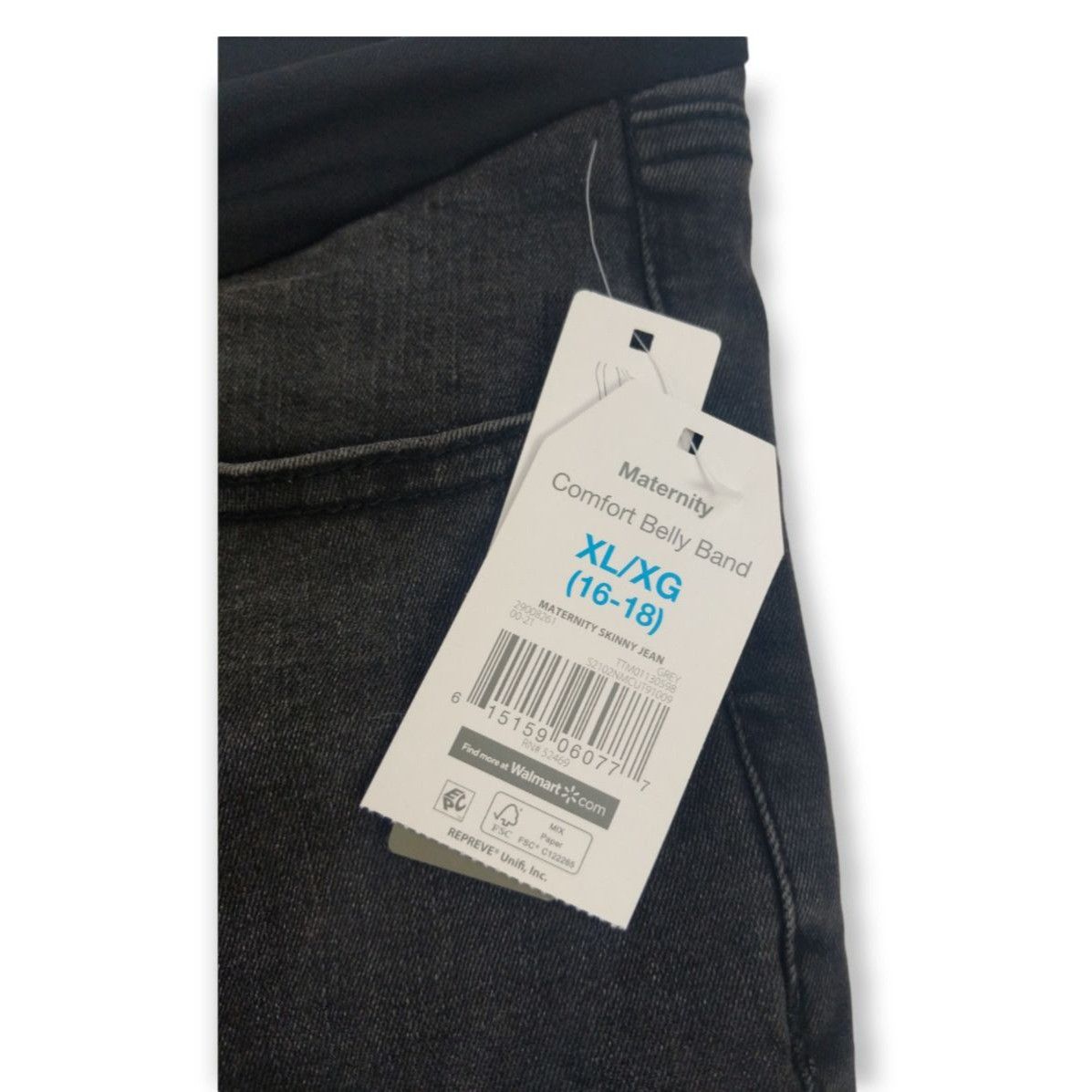 Other Time & Tru Misses XL 5 Pocket Maternity Skinny Jeans with Co Size 32" / US 10 / IT 46 - 5 Thumbnail