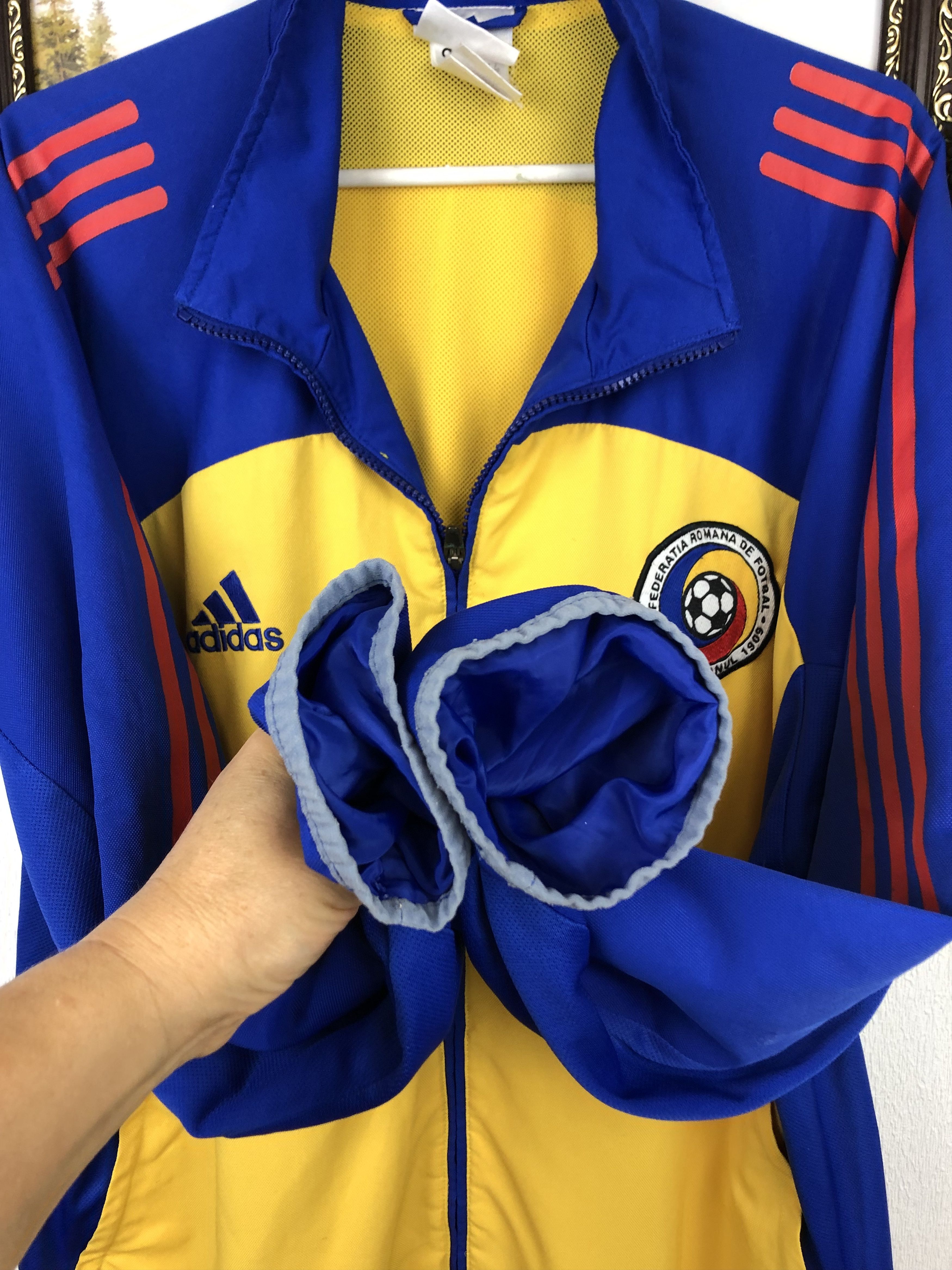 Adidas Vintage 90's Adidas Romania Football Jacket Soccer Track Top Size US XL / EU 56 / 4 - 7 Thumbnail
