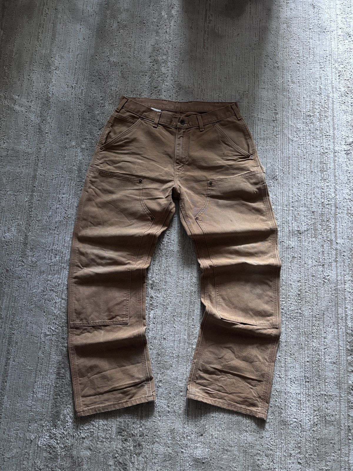 Carhartt Carhartt Vintage Brown Double knee carprenter pants Size US 34 / EU 50 - 1 Thumbnail