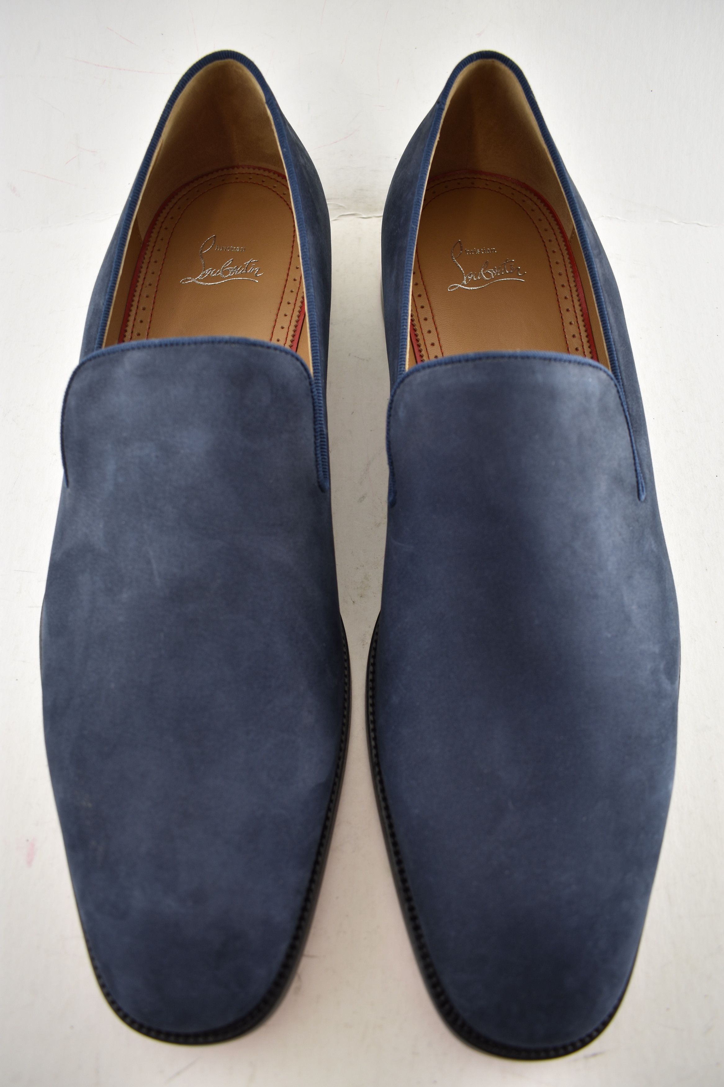Christian Louboutin Mens Danny Flex Flat Zaffiro Blue Calf Dress Loafer 46 13 Size US 13 / EU 46 - 7 Thumbnail