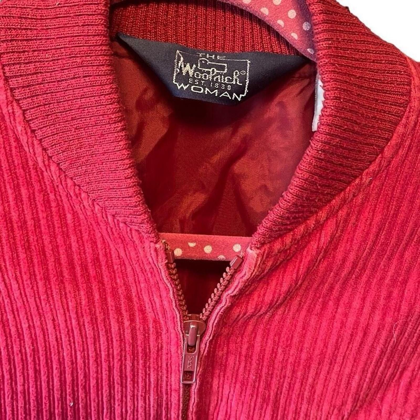 Woolrich Woolen Mills 80's Woolrich cherry red corduroy bomber jacket large Size L / US 10 / IT 46 - 5 Thumbnail