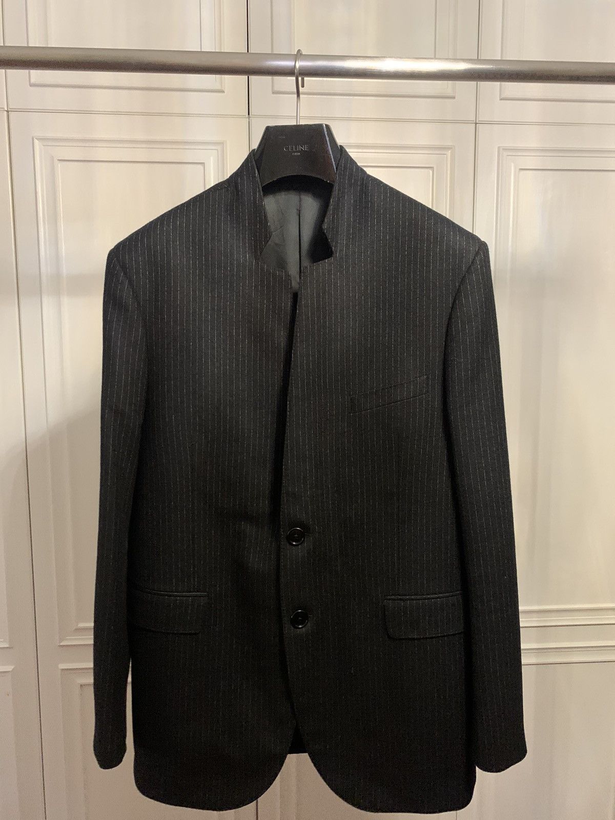 Celine Celine 2022FW Star-collar Striped blazer Size US M / EU 48-50 / 2 - 1 Thumbnail