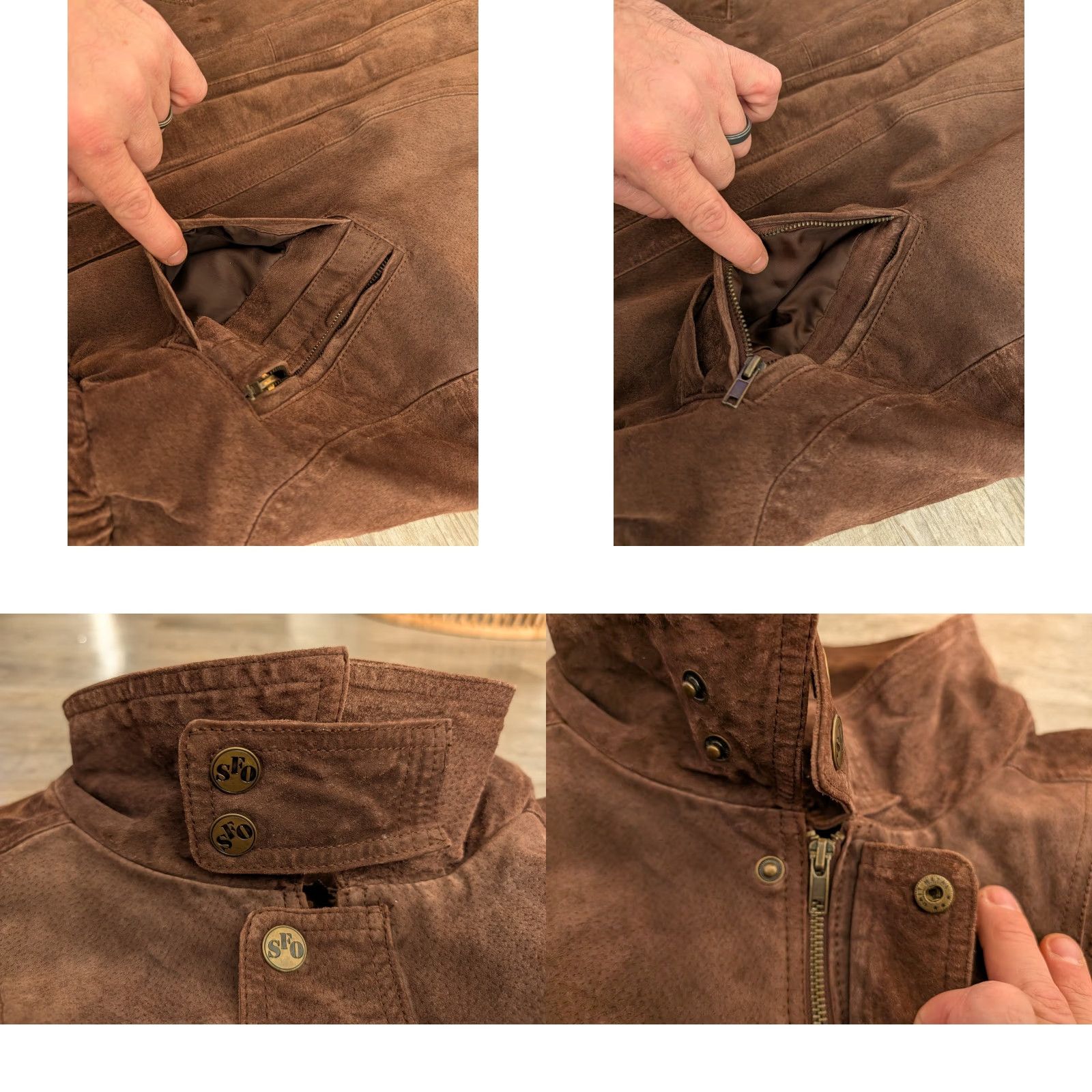 Vintage VINTAGE Flight Bomber Jacket Mens 2XL Brown Suede Leather Pockets Seasonal Fall Winter 80s 90s Classic Jacket Size US XXL / EU 58 / 5 - 8 Thumbnail