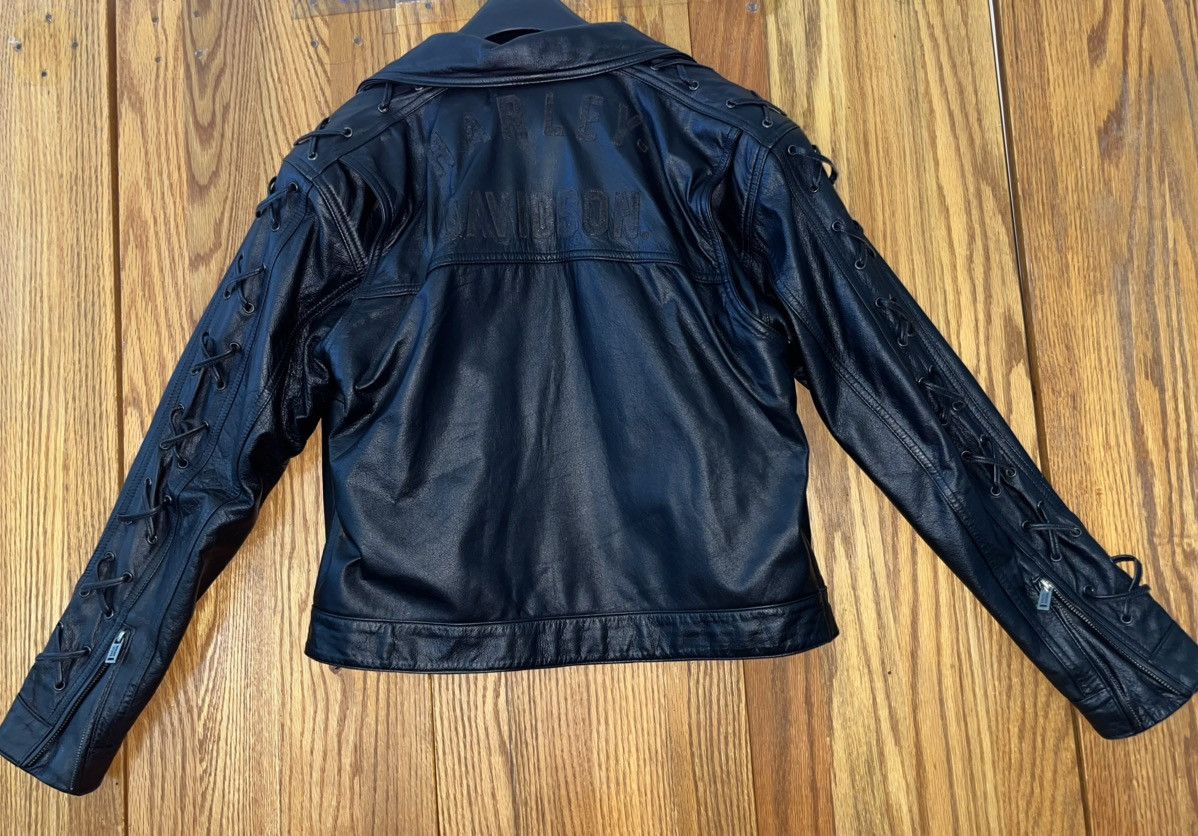 Harley Davidson Mint NOS 2002 Harley-Davidson Hacienda Leather Jacket Sz LW Size L / US 10 / IT 46 - 5 Thumbnail