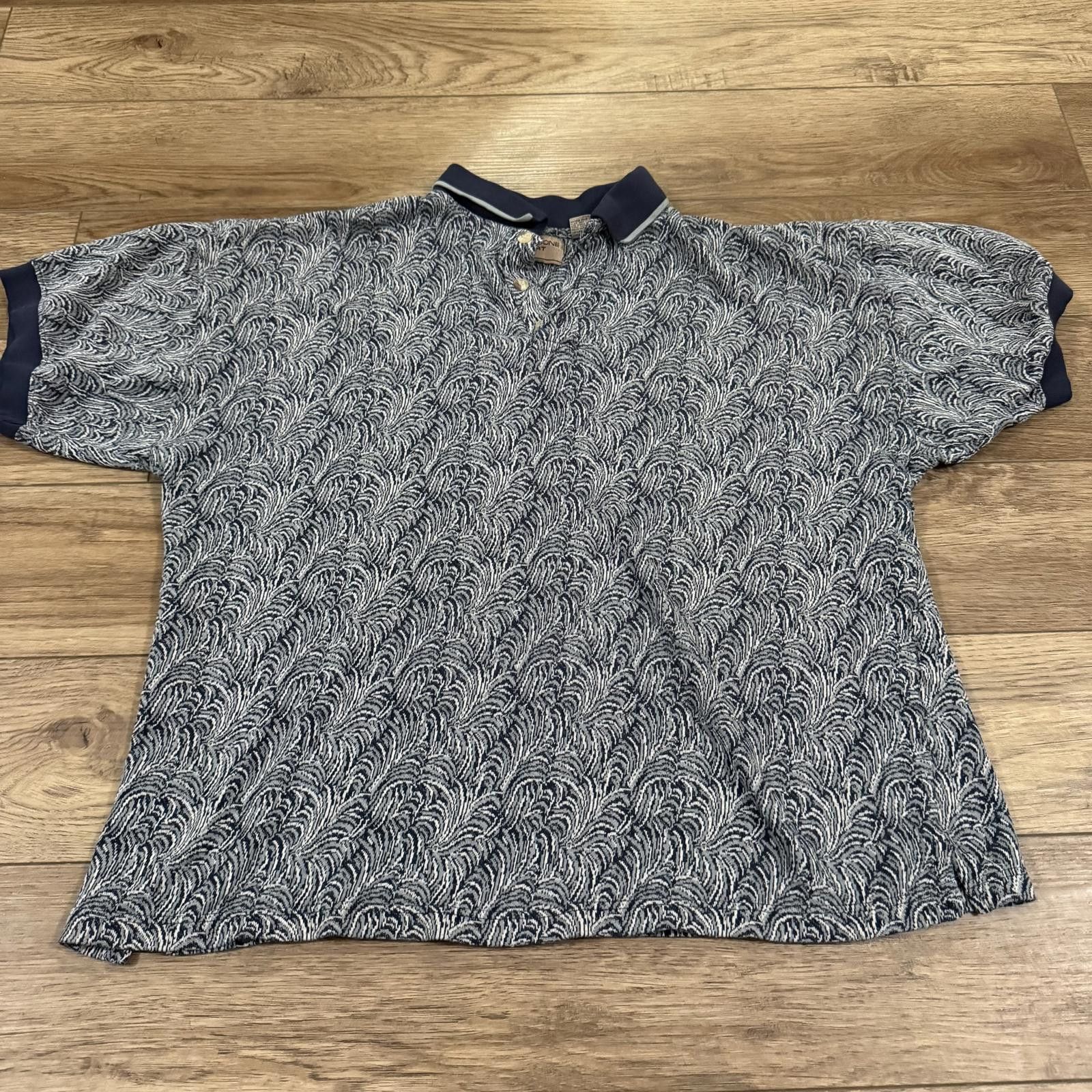 Evan Picone Vintage 90s Evan Picone Abstract Polo Shirt Size US XL / EU 56 / 4 - 1 Thumbnail