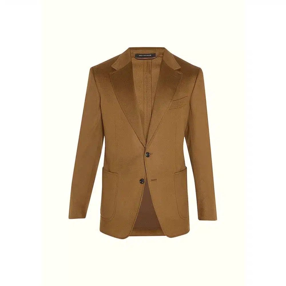 Tom Ford o1loc1c1024 10SM40 Shelton Brushed Cashmere Jacket in Brown Size US M / EU 48-50 / 2 - 1 Thumbnail