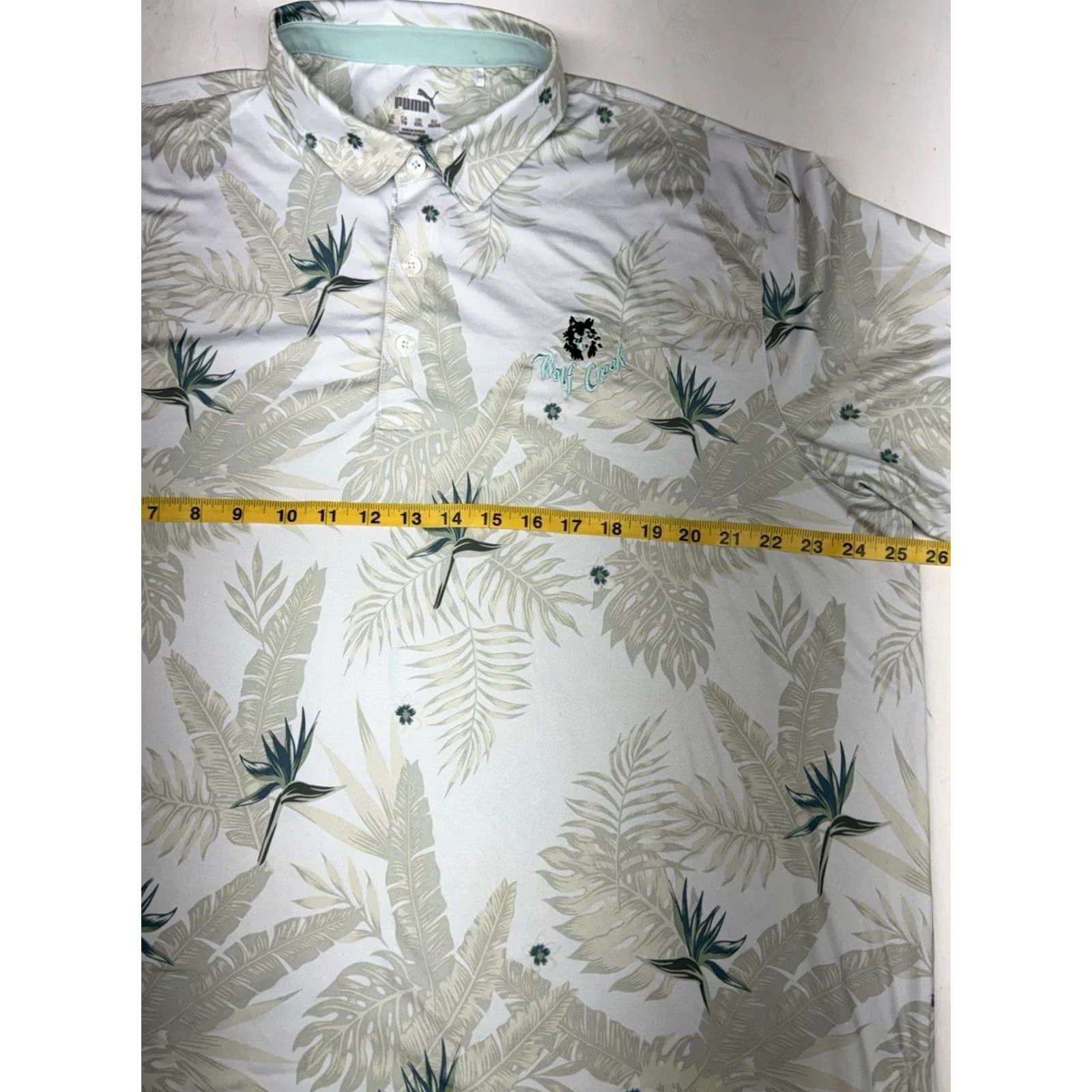 Puma PUMA Wolf Creek Golf Polo Mens XL Floral Embroidered Logo Breathable Lightweight Short Sleeve Multicolor Polo Shirt Size US XL / EU 56 / 4 - 4 Thumbnail