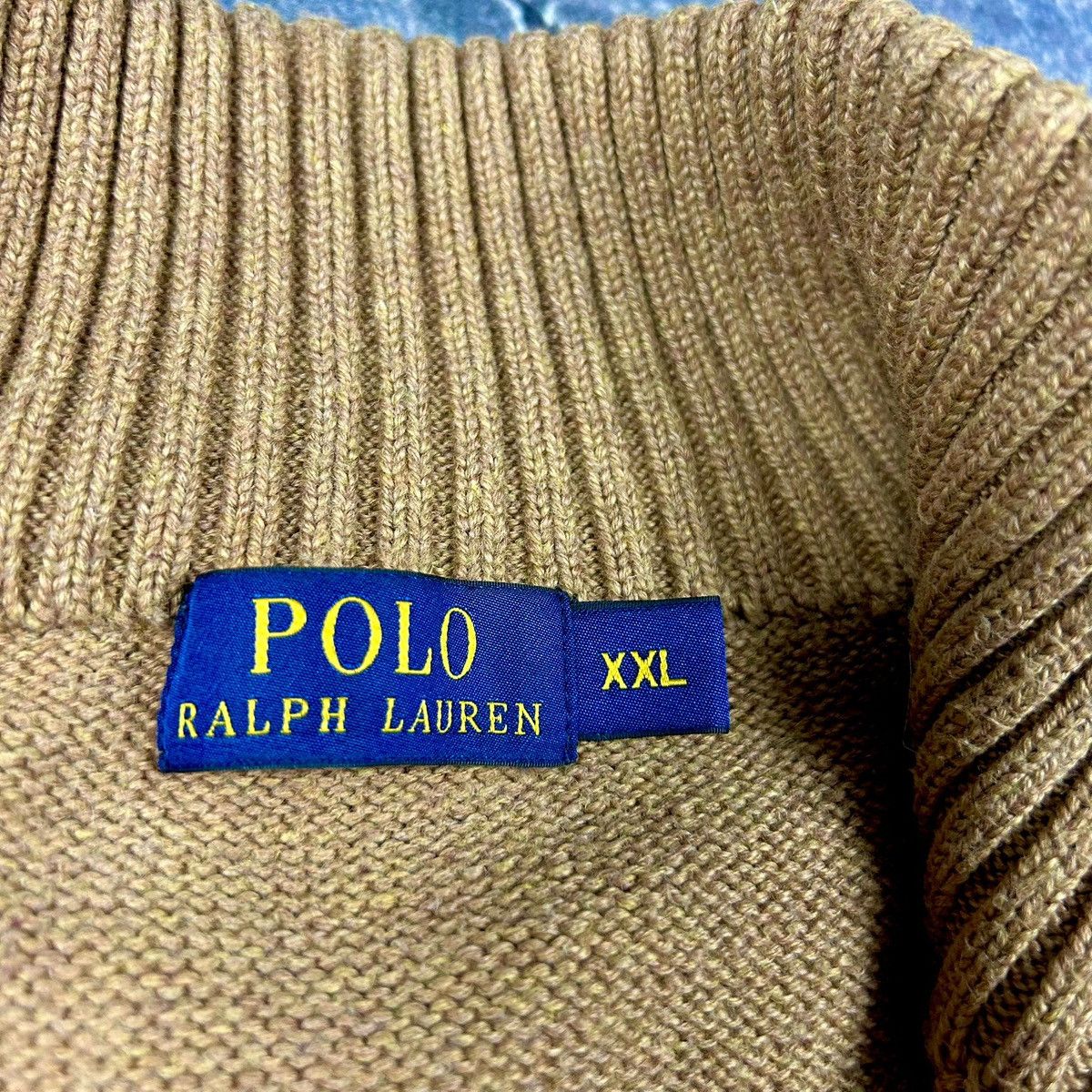 Polo Ralph Lauren Camel Tan, Size XXL – Polo Ralph Lauren Quarter- Sweater Size US XXL / EU 58 / 5 - 4 Thumbnail