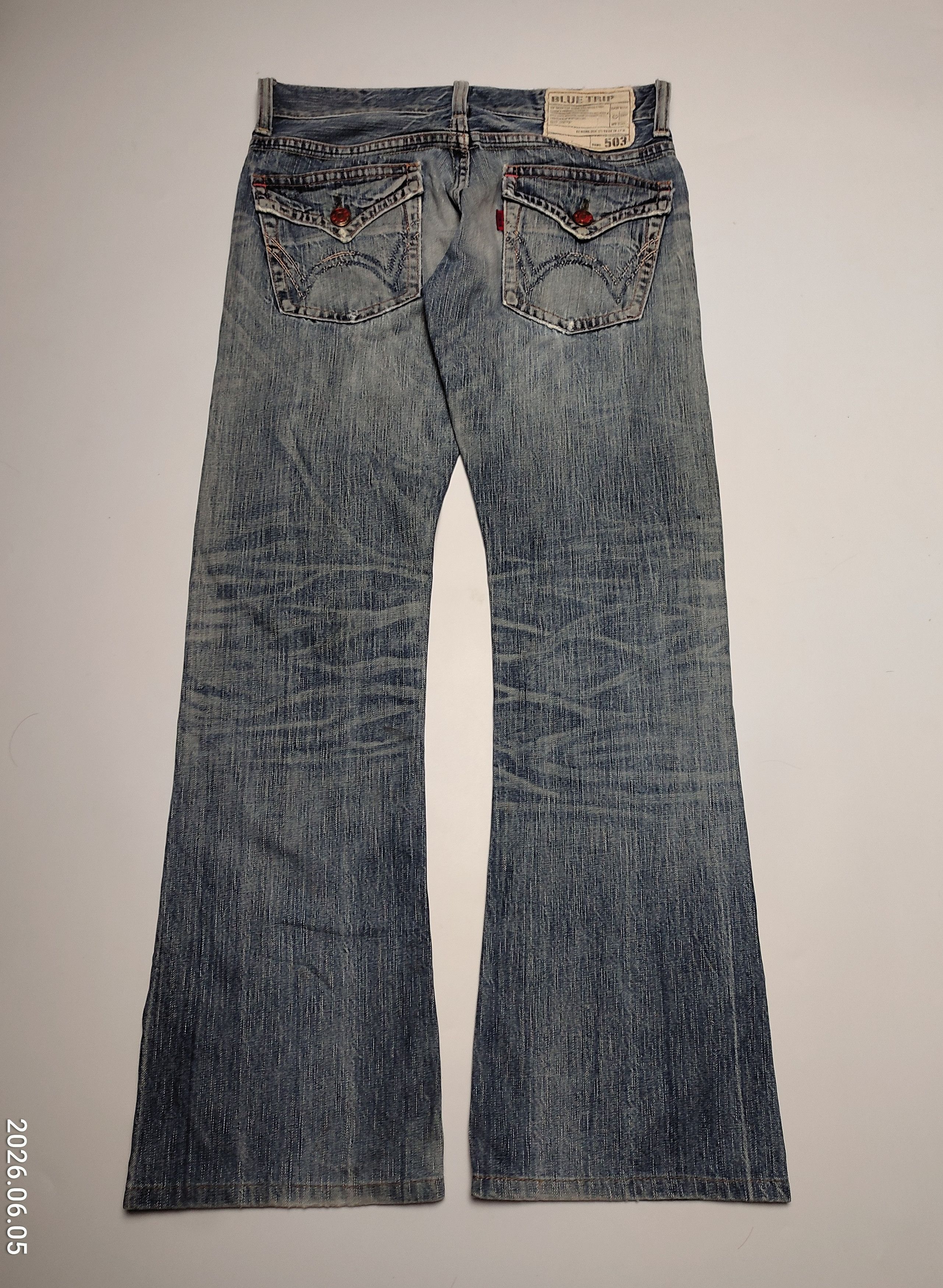 Edwin 503 Blue Trip Jeans | EDWIN 503 Blue triparchive flare 髭 y2k