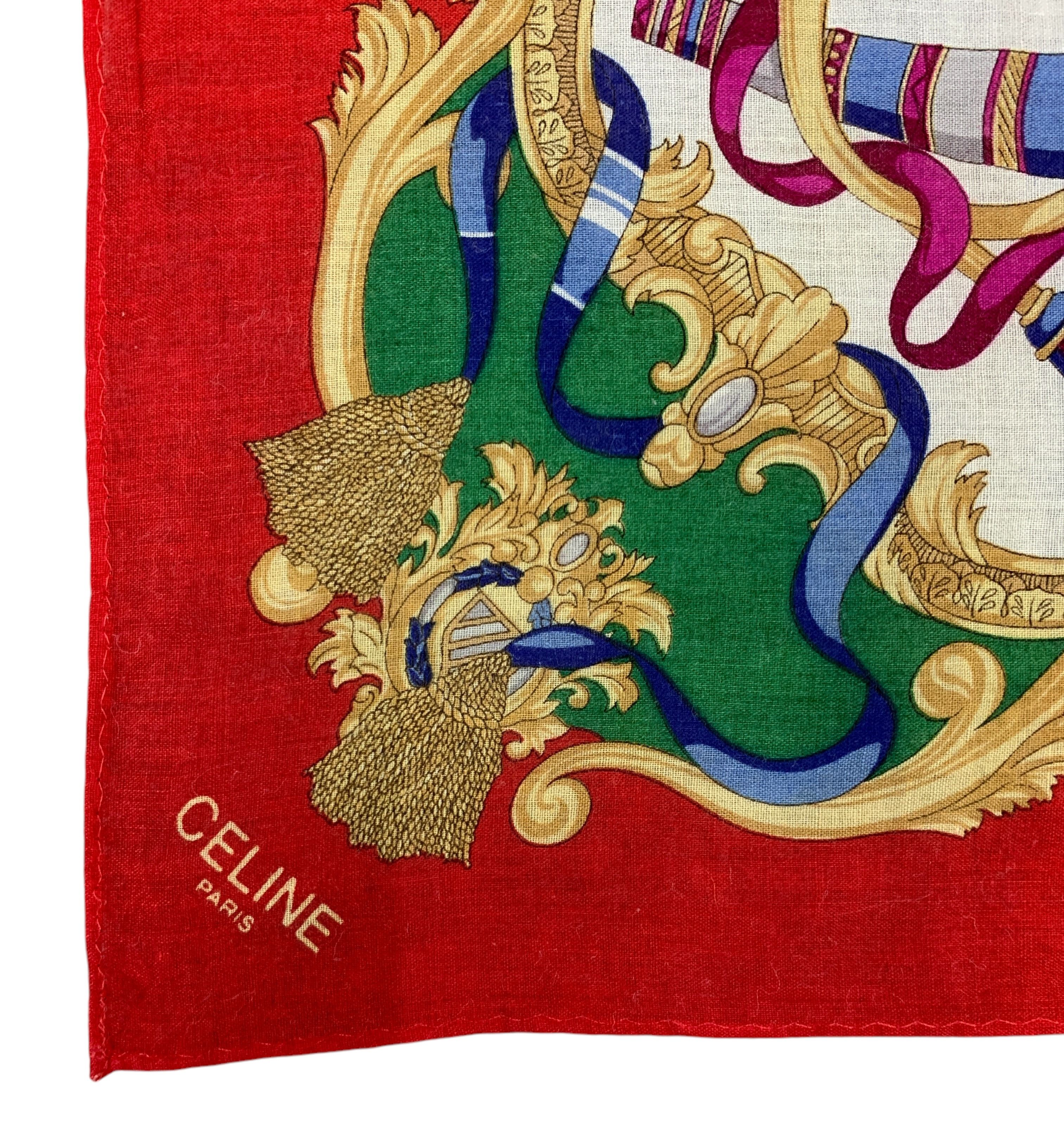 Celine × Vintage Vintage Celine Handkerchief/Neckerchief - HKA978 Size ONE SIZE - 8 Thumbnail