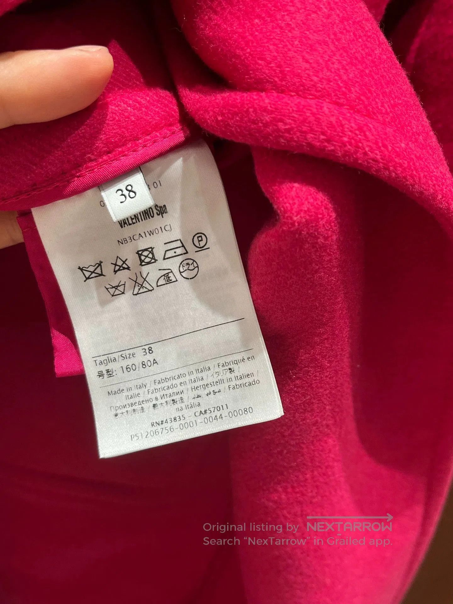 Valentino Valentino Pink Wool Coat Size 38. Size US XS / EU 42 / 0 - 4 Thumbnail