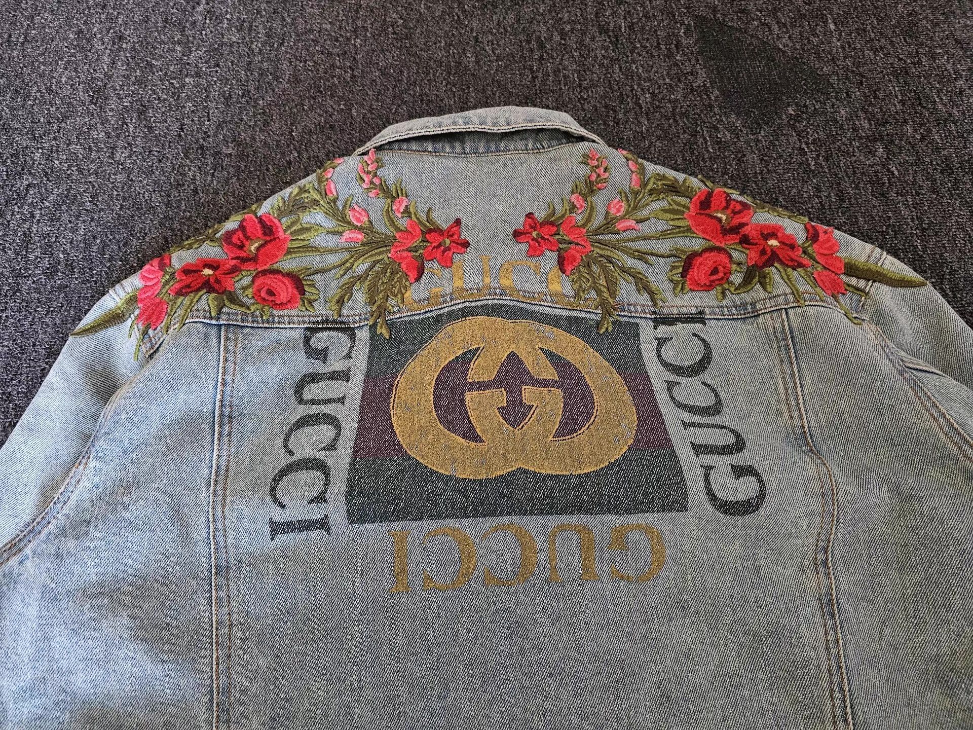 Gucci Gucci floral embroidered denim jacket Size US L / EU 52-54 / 3 - 4 Thumbnail