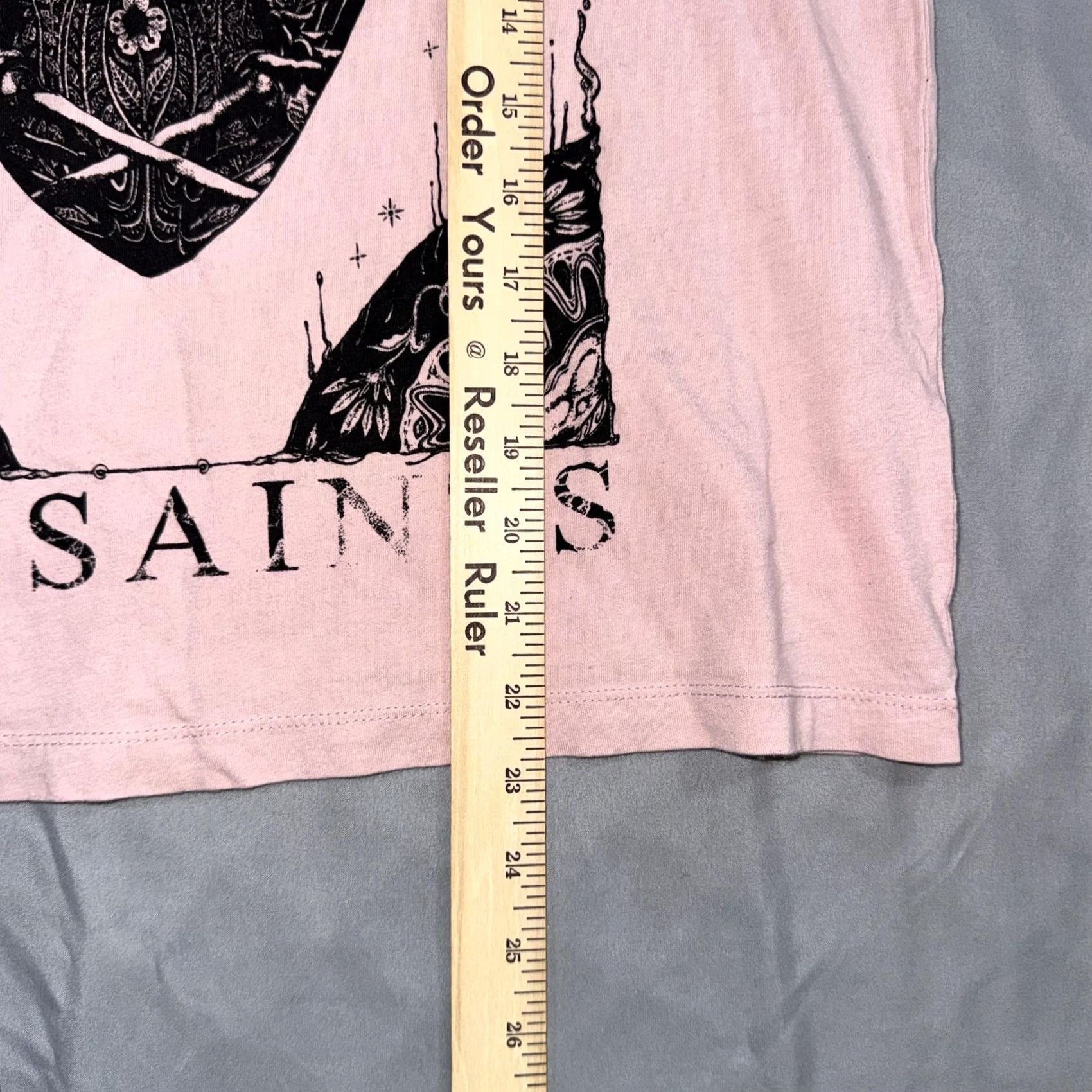 Allsaints AllSaints Shirt Womens XS/S Pink Skull Heart Graphic Boxy Cap Sleeve Gothic Tee Size XS / US 0-2 / IT 36-38 - 8 Thumbnail