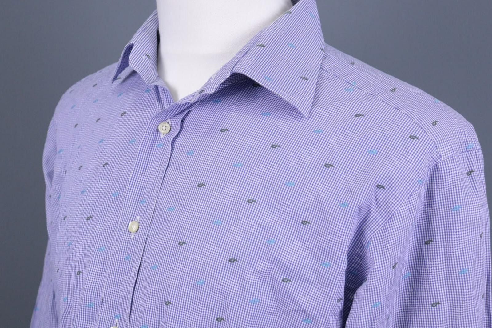 Etro Etro Milano Blue Printed Shirt Size 43 Size US M / EU 48-50 / 2 - 7 Thumbnail