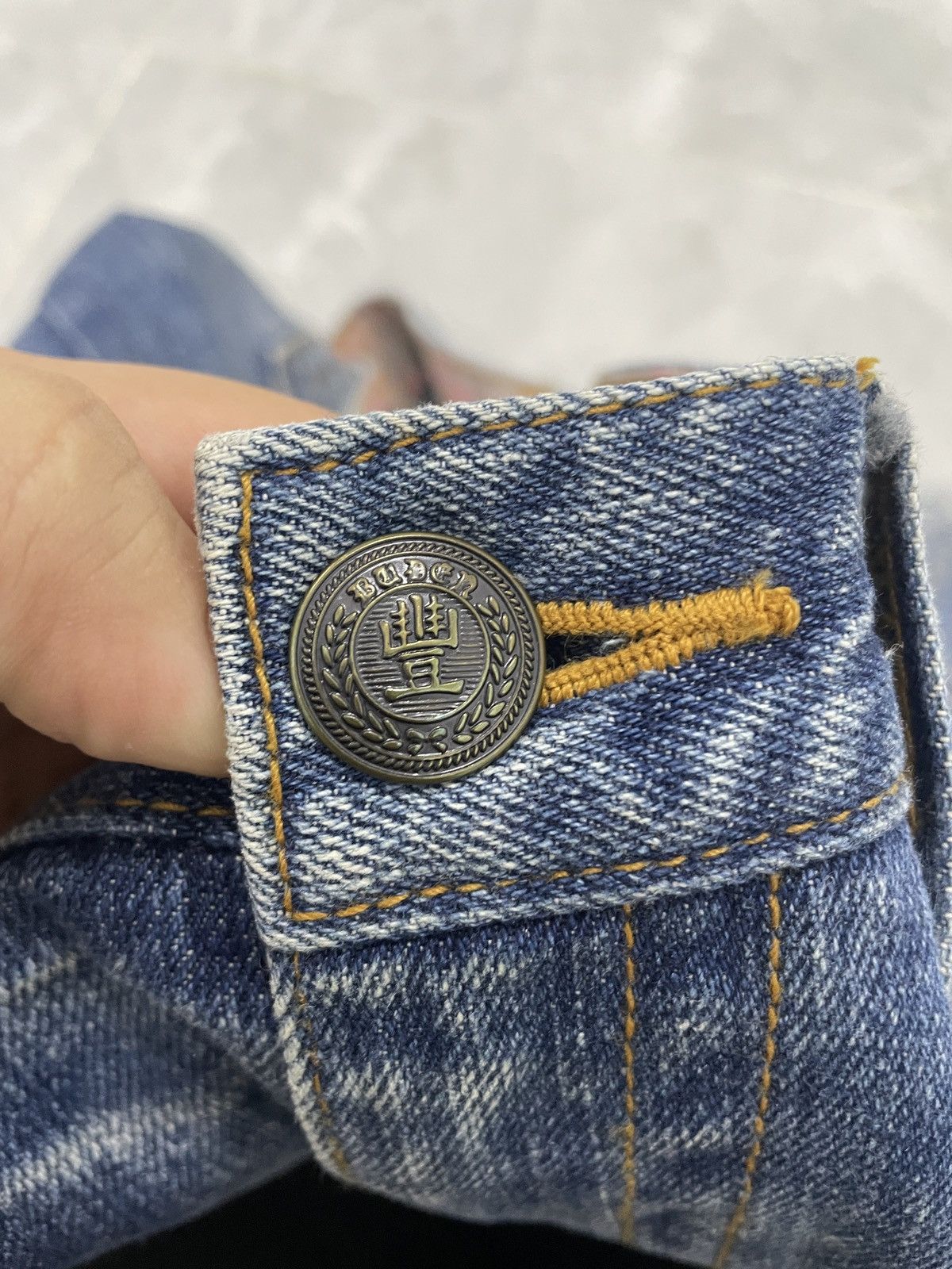 Japanese Brand BUDEN JAPANESE DENIM PANT KOI SUKAJAN STYLE Size US 35 - 7 Thumbnail
