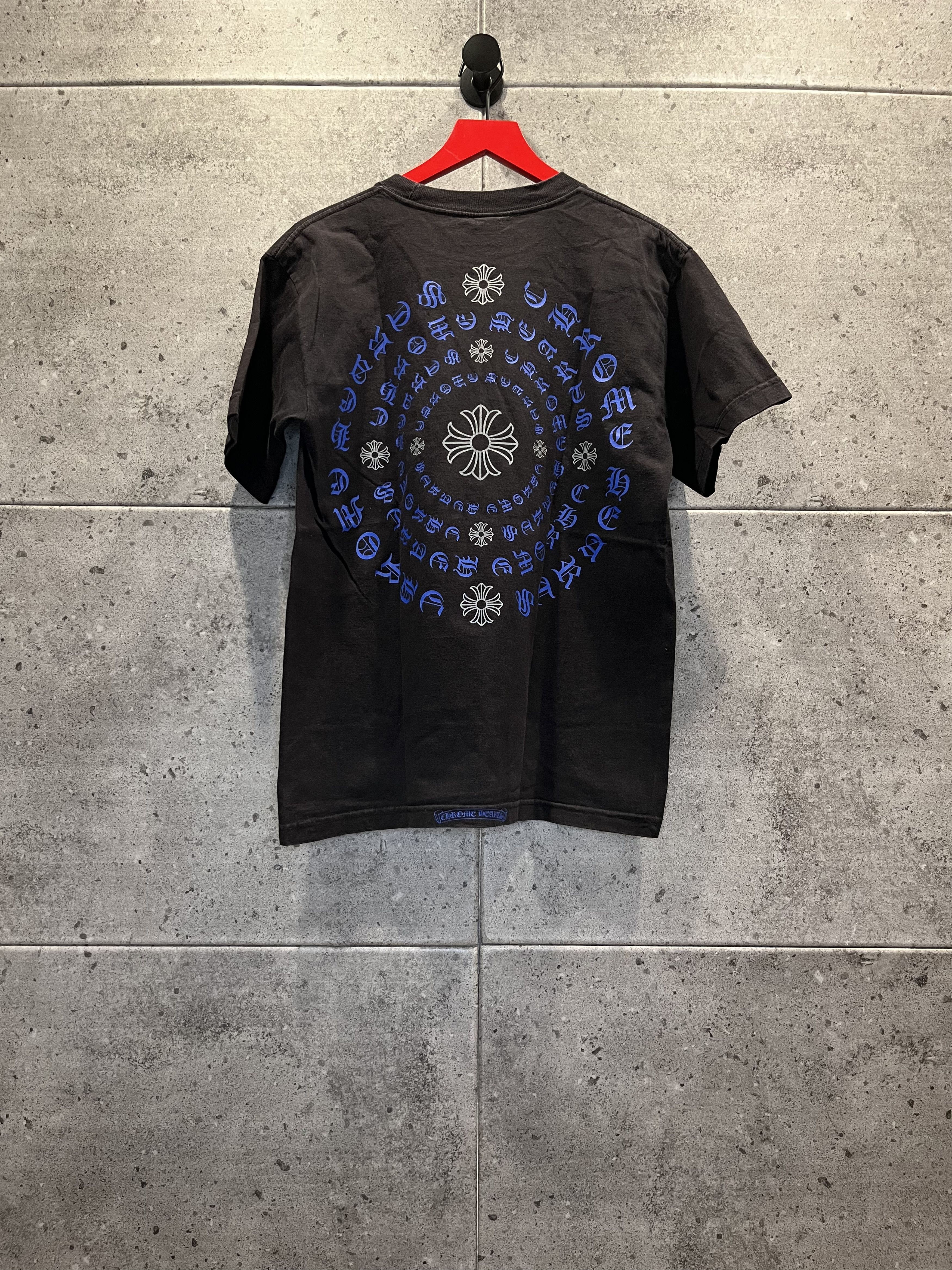 image of Chrome Hearts Vintage Spiral T Shirt in Black, Men's (Size Medium)