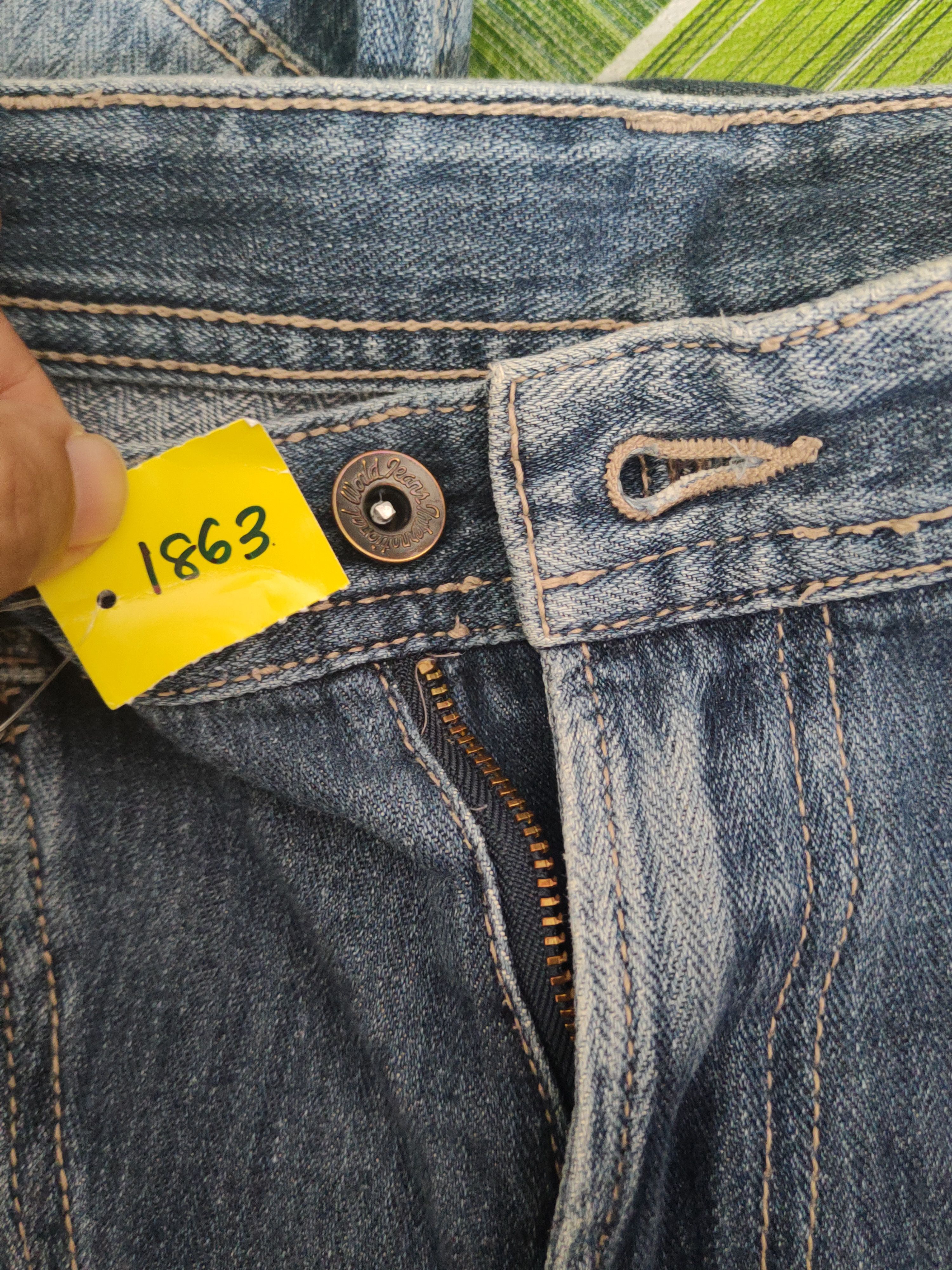 Vintage DL Evenriver Blue Distressed Ripped Jogger Jeans #1863 Size US 31 - 18 Thumbnail