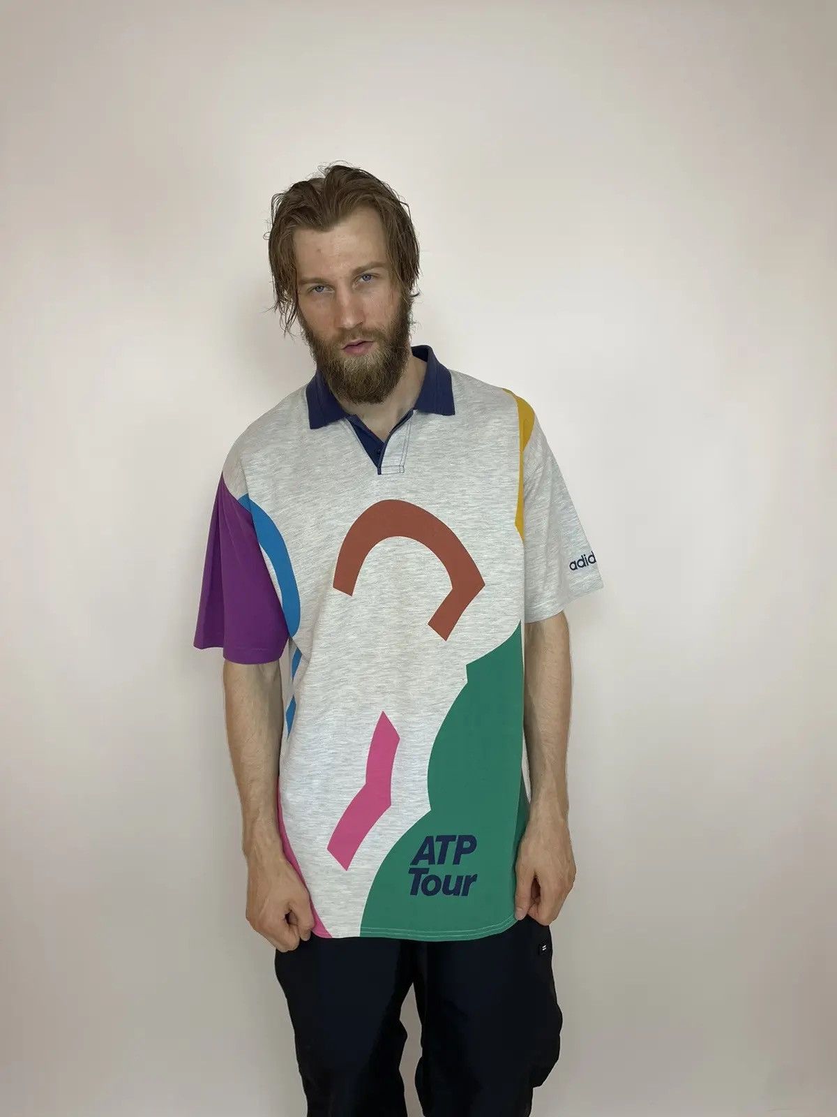 Vintage adidas originals Vintage APT TOUR Tennis Polo oversized Size US XXL / EU 58 / 5 - 2 Thumbnail