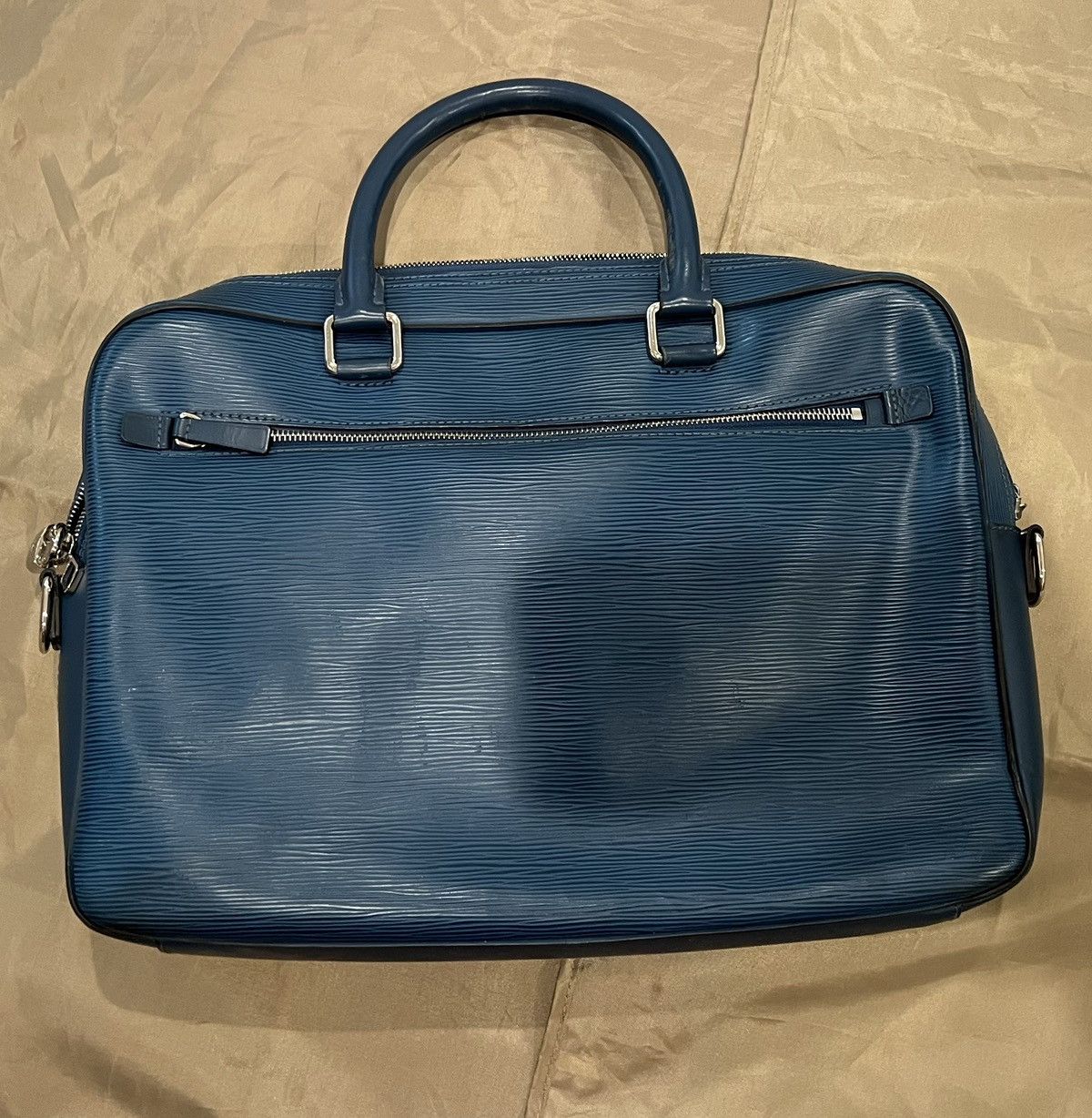 Louis Vuitton LOUIS VUITTON Epi Porte Document Business Briefcase Blue Size ONE SIZE - 7 Thumbnail