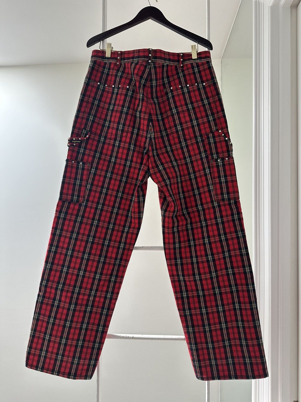 B.B. Simon × Supreme Plaid Studded Double Knee Size US 32 / EU 48 - 2 Thumbnail