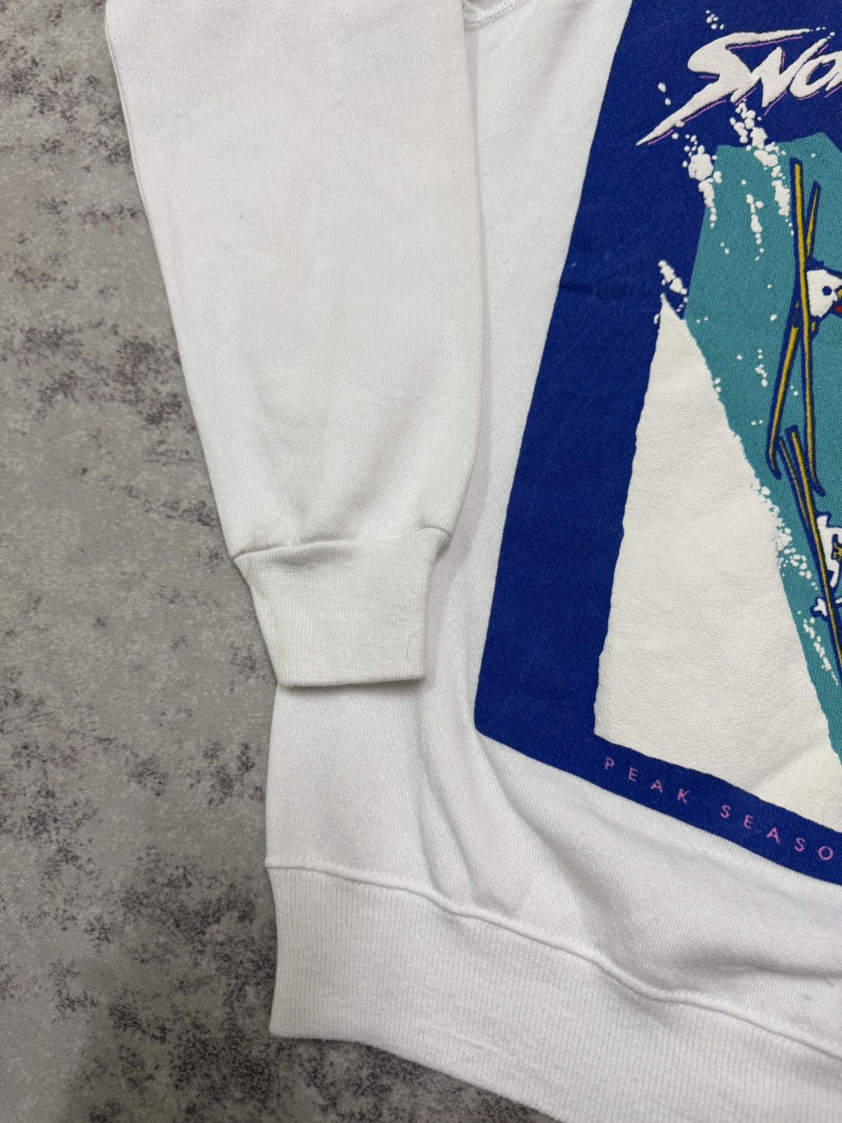 Vintage Vintage 90s Snowstormin NewZealendSkifields Hanes Sweatshirt Size US S / EU 44-46 / 1 - 5 Thumbnail