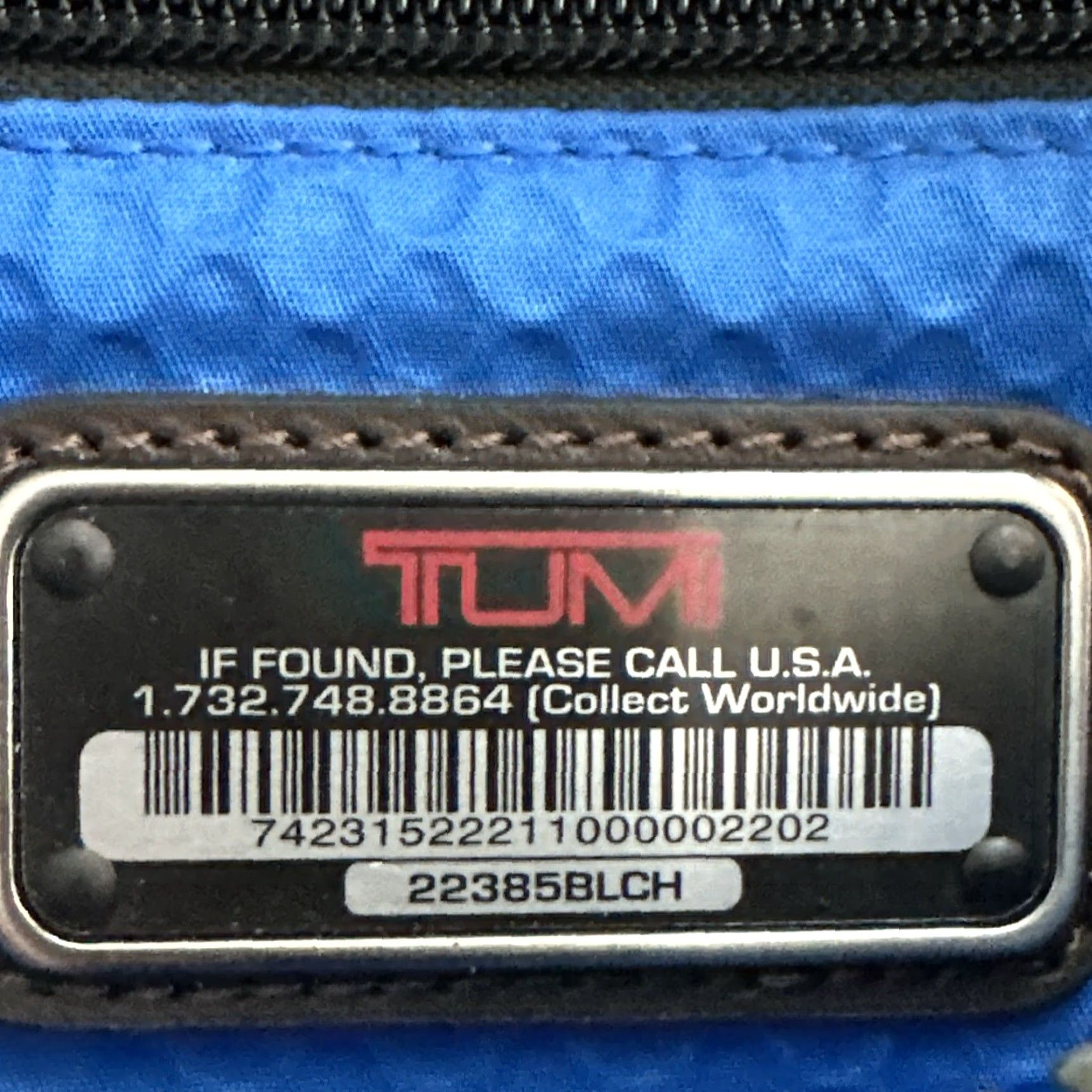 Tumi Tumi Alpha Bravo Cannon Backpack Rucksack Ballistic Nylon Blue 18x12x6 Medium Unisex Adults Leather Lining 22385BLCH Size ONE SIZE - 3 Thumbnail