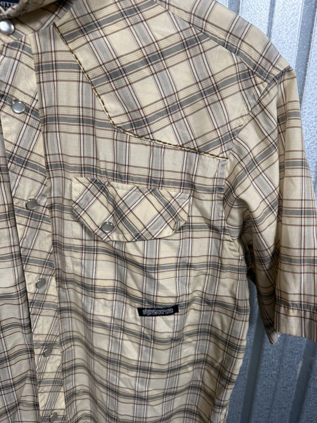 Wrangler Vintage Ripzone Western Pearl Snap Button Up Plaid Shirt Size US M / EU 48-50 / 2 - 8 Thumbnail