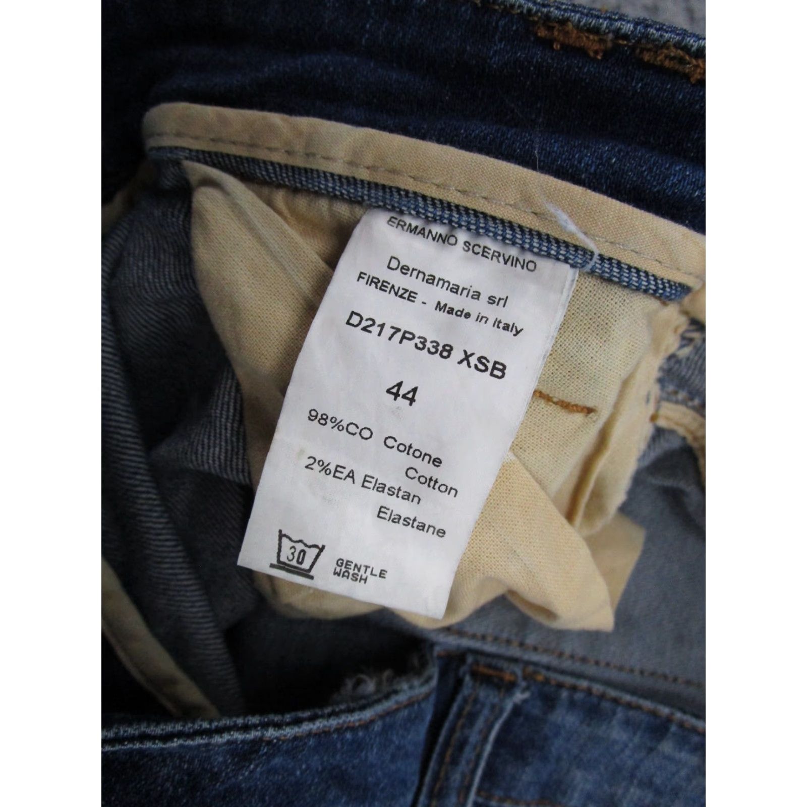 Ermanno Scervino Ermanno Scervino Jeans Denim Blue Stretch 5-Pocket Design Straight Womens SZ 44 Regular 30x32 Italy Made Size 30" / US 8 / IT 44 - 3 Thumbnail