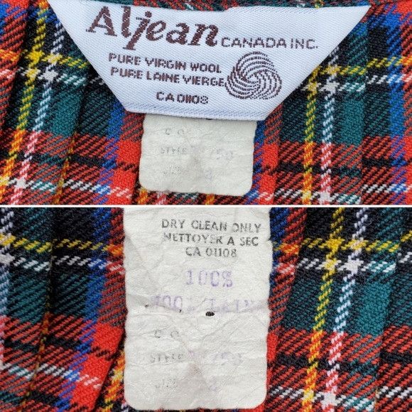 Designer × Vintage Vintage 90s y2k School Girl Wool Kilt Tartan Plaid Skirt Size 27" / US 4 / IT 40 - 6 Thumbnail