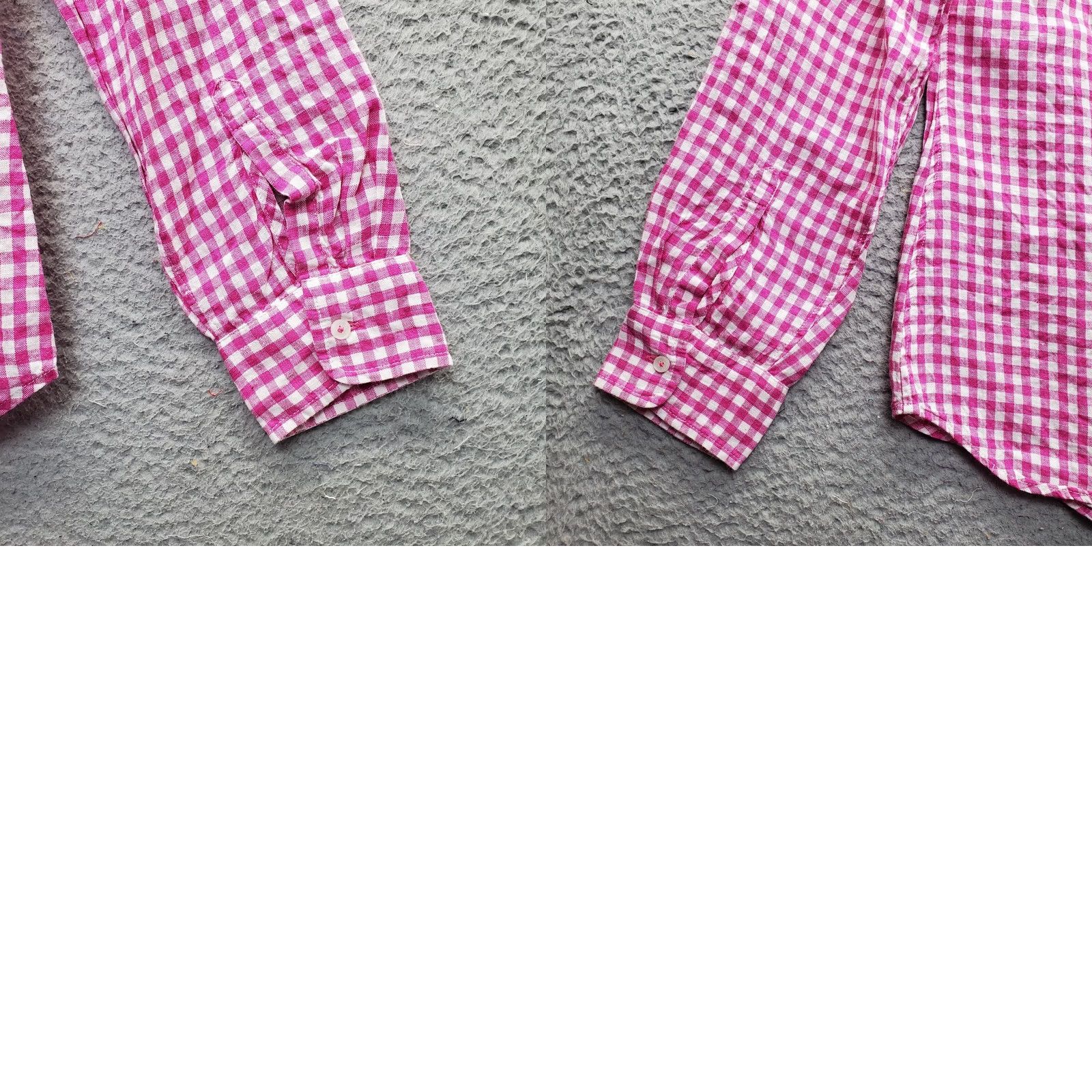 Talbots Talbots Button-Up Shirt Womens Small Multi Check Linen Chest Pocket Long Sleeve Size S / US 4 / IT 40 - 8 Thumbnail
