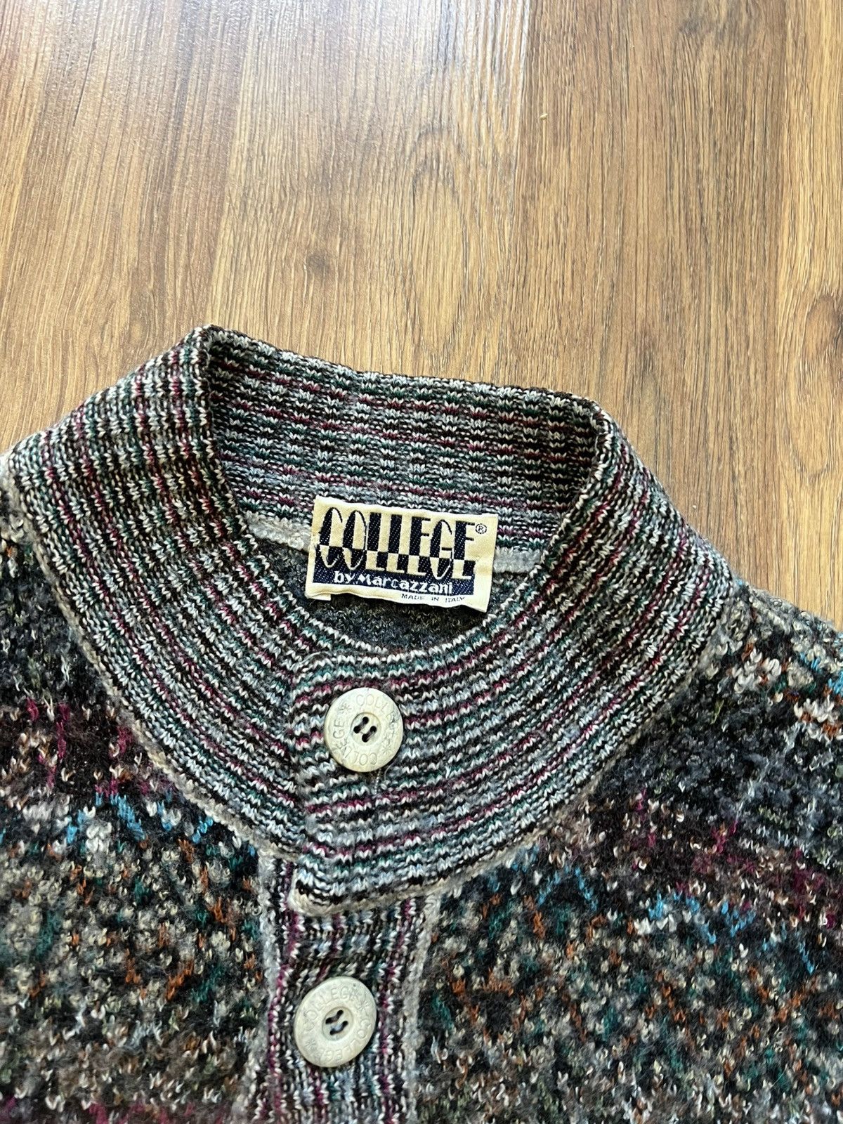 Vintage College by Ilaria Cazzaniga Knit Cardigan (Made in Italy) Size L / US 10 / IT 46 - 5 Thumbnail