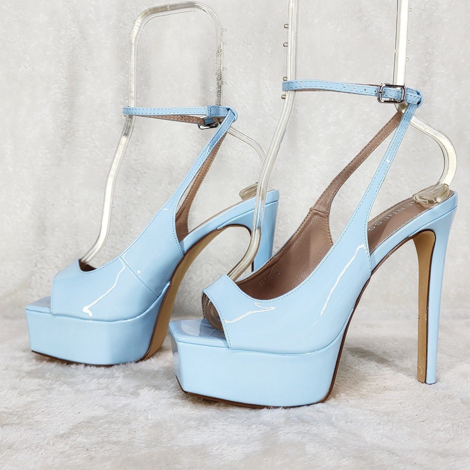 Evie Ankle Strap Slingback High Heels Platform Shoes Pumps B